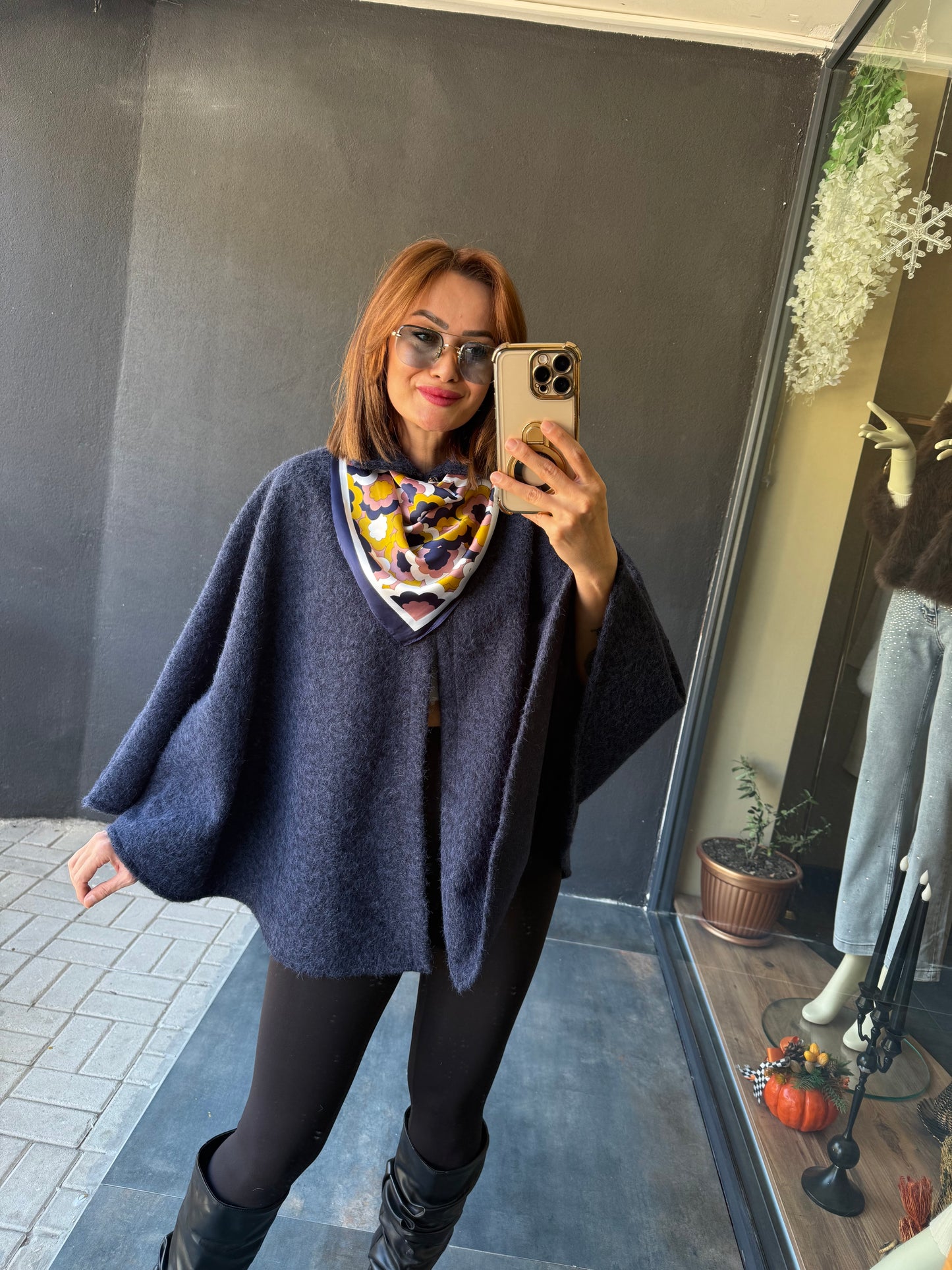 Pany Lacivert Kaşmir Panço