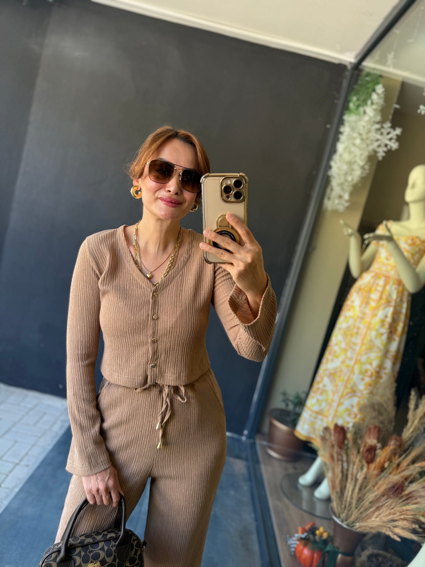 Gynamic Elit Örme Bej Takım