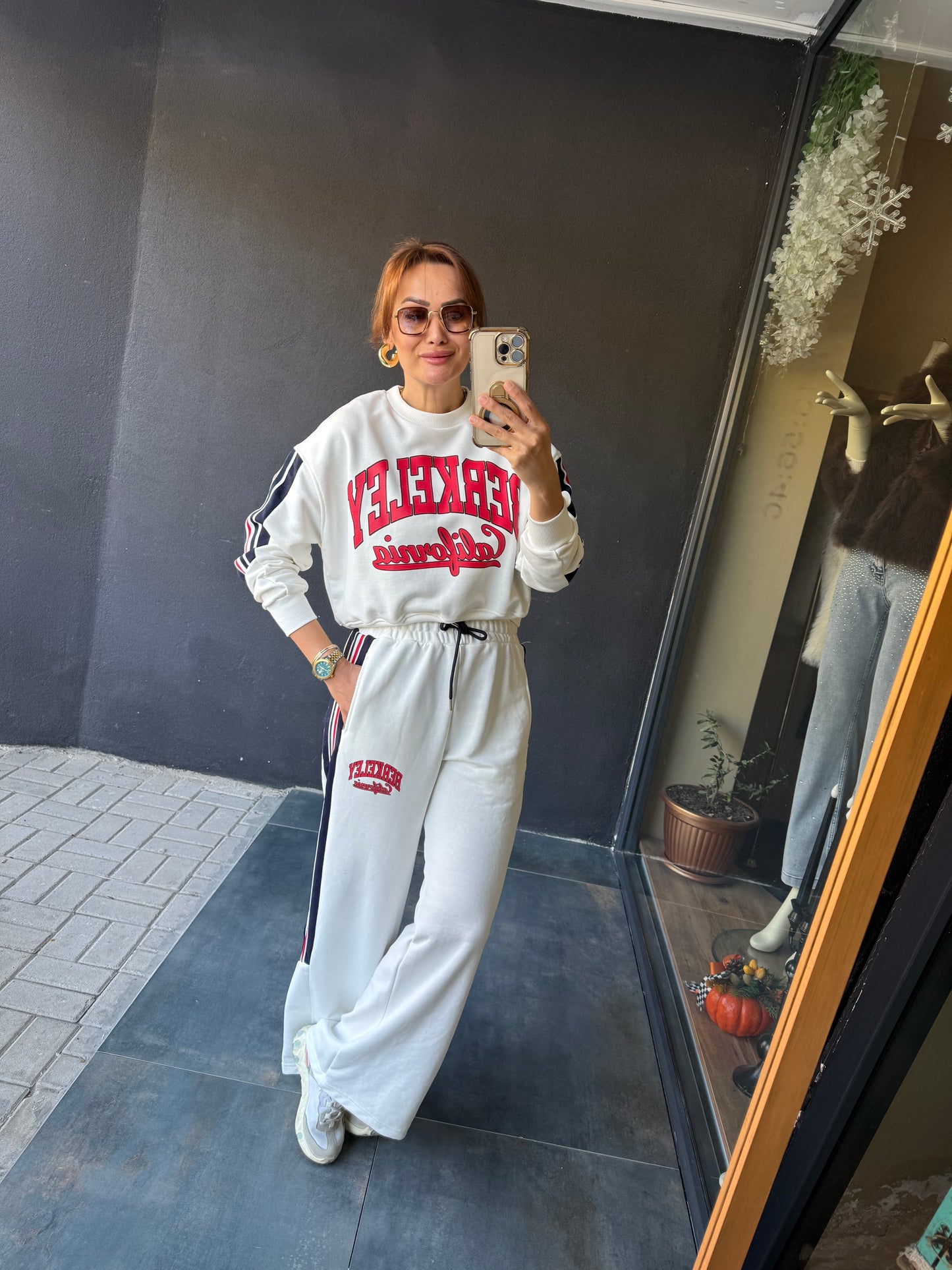 Minty Beyaz Palazzo Eşofman Takımı