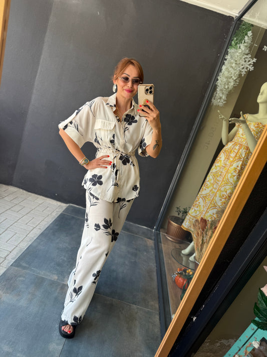 Ateks Pamuklu Gömlek & Pantolon Takım