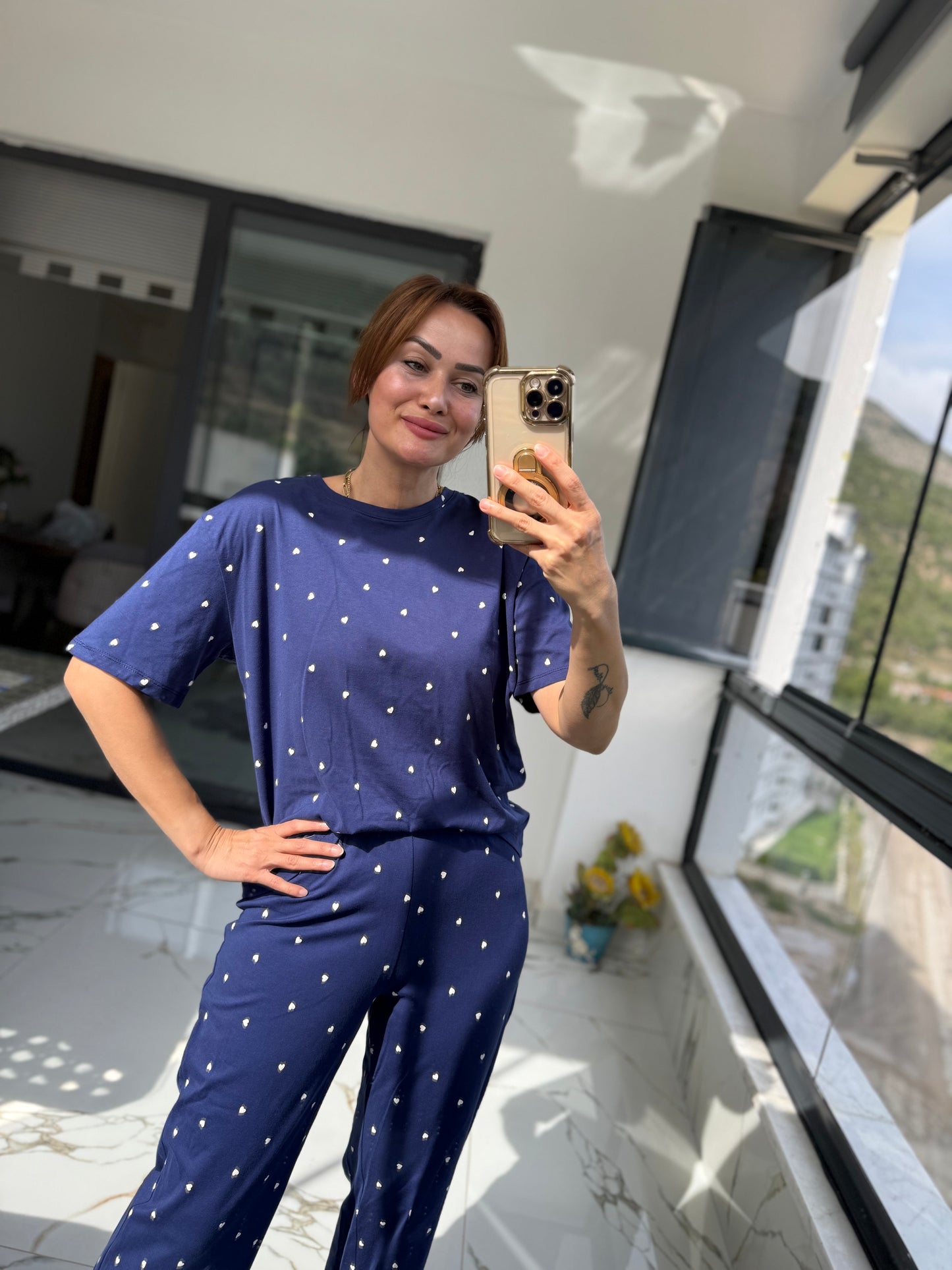 Hanteks Kısa Kol Pijama Takımı 9