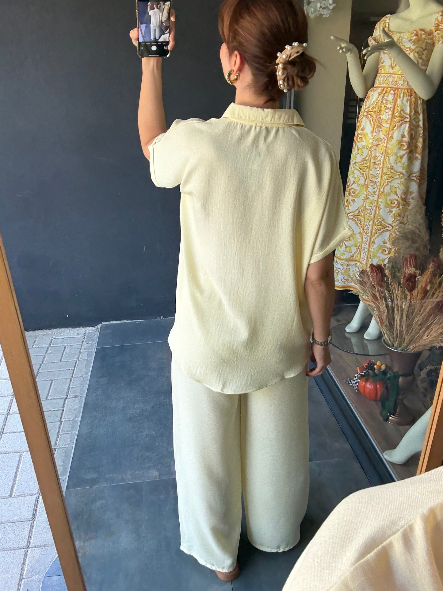 Kamila Sarı Keten Takım