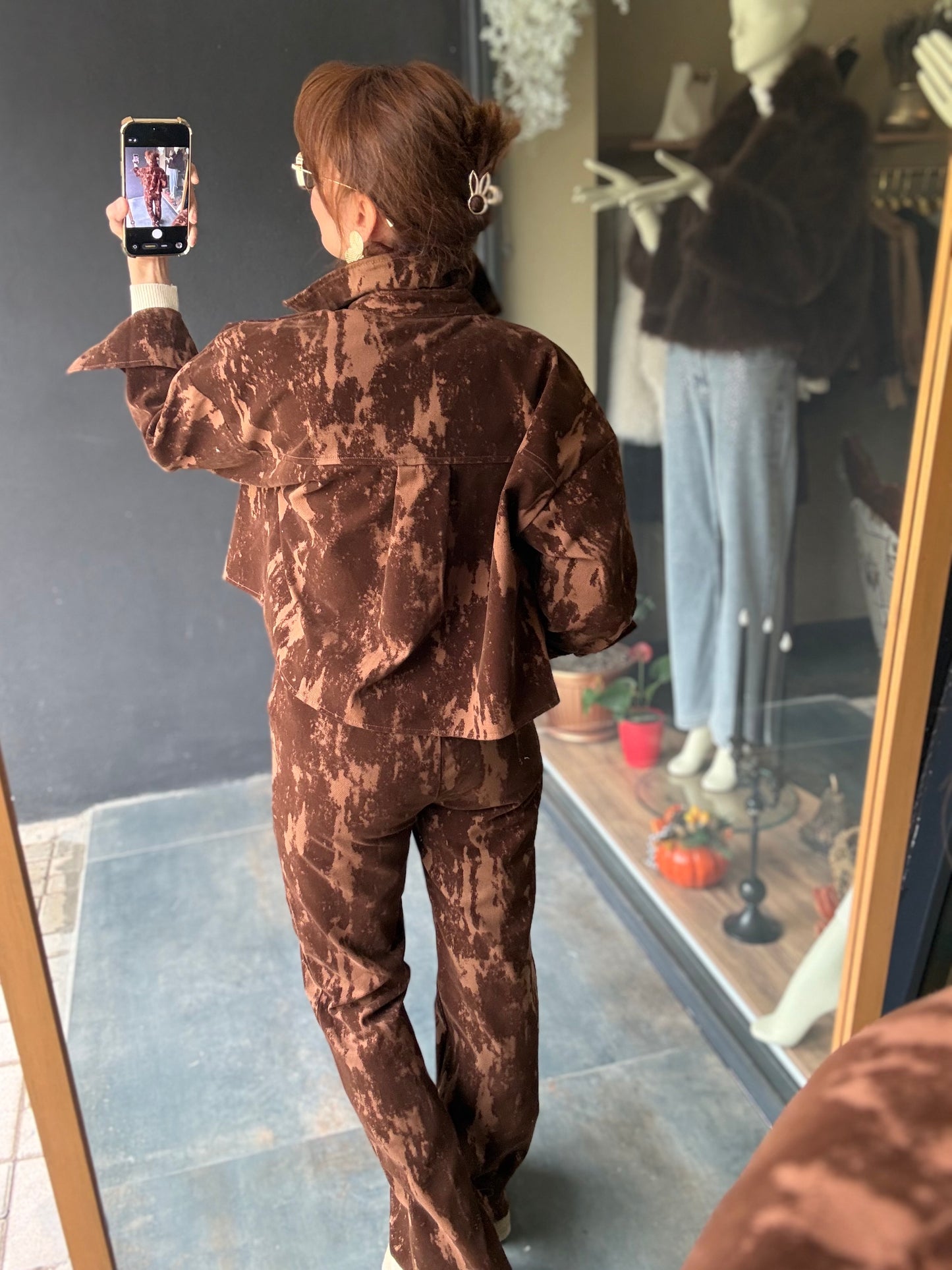 Denhag Kahve Kadife Takım