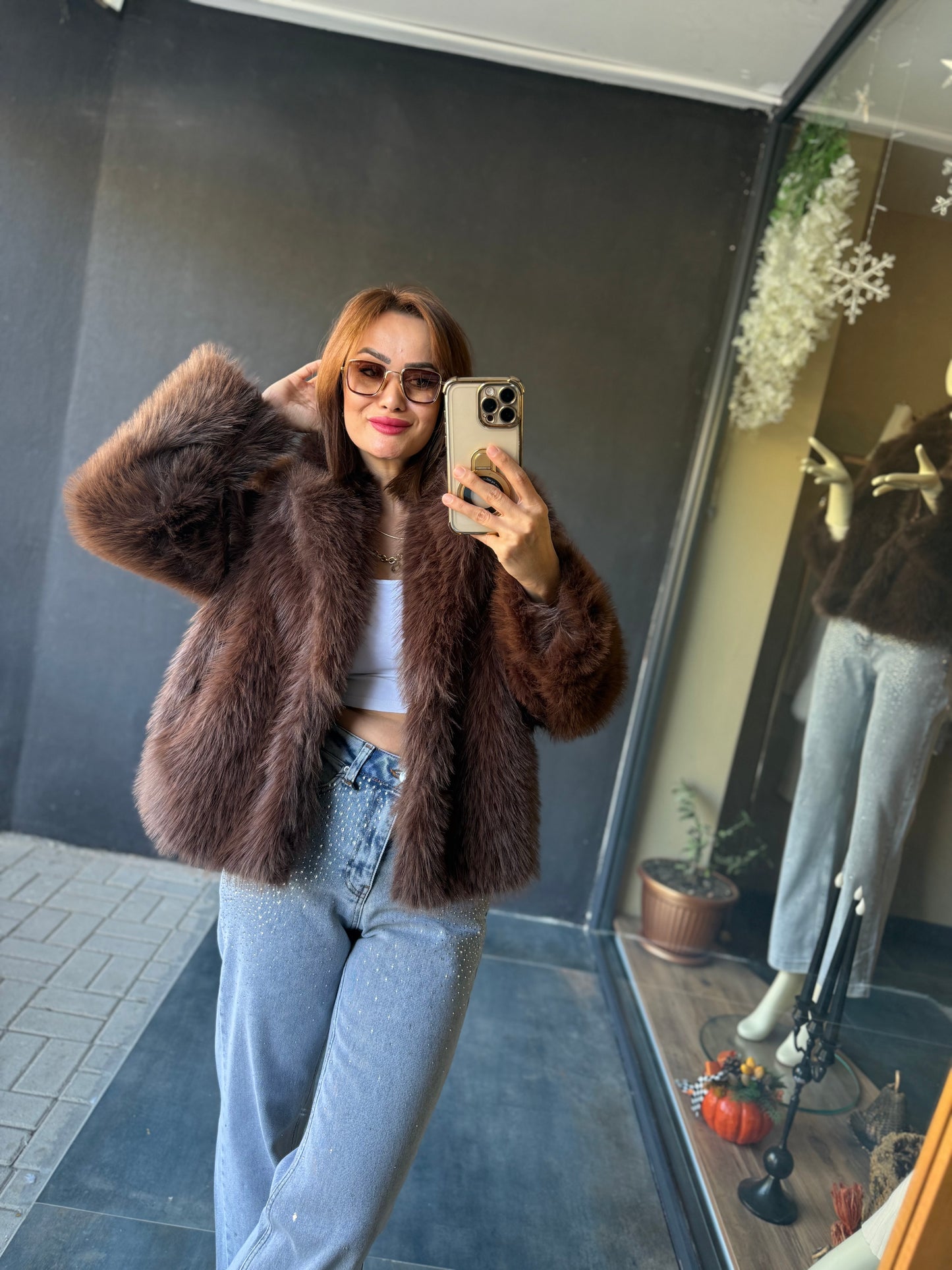 Tablo Kahve Luxury Kürk