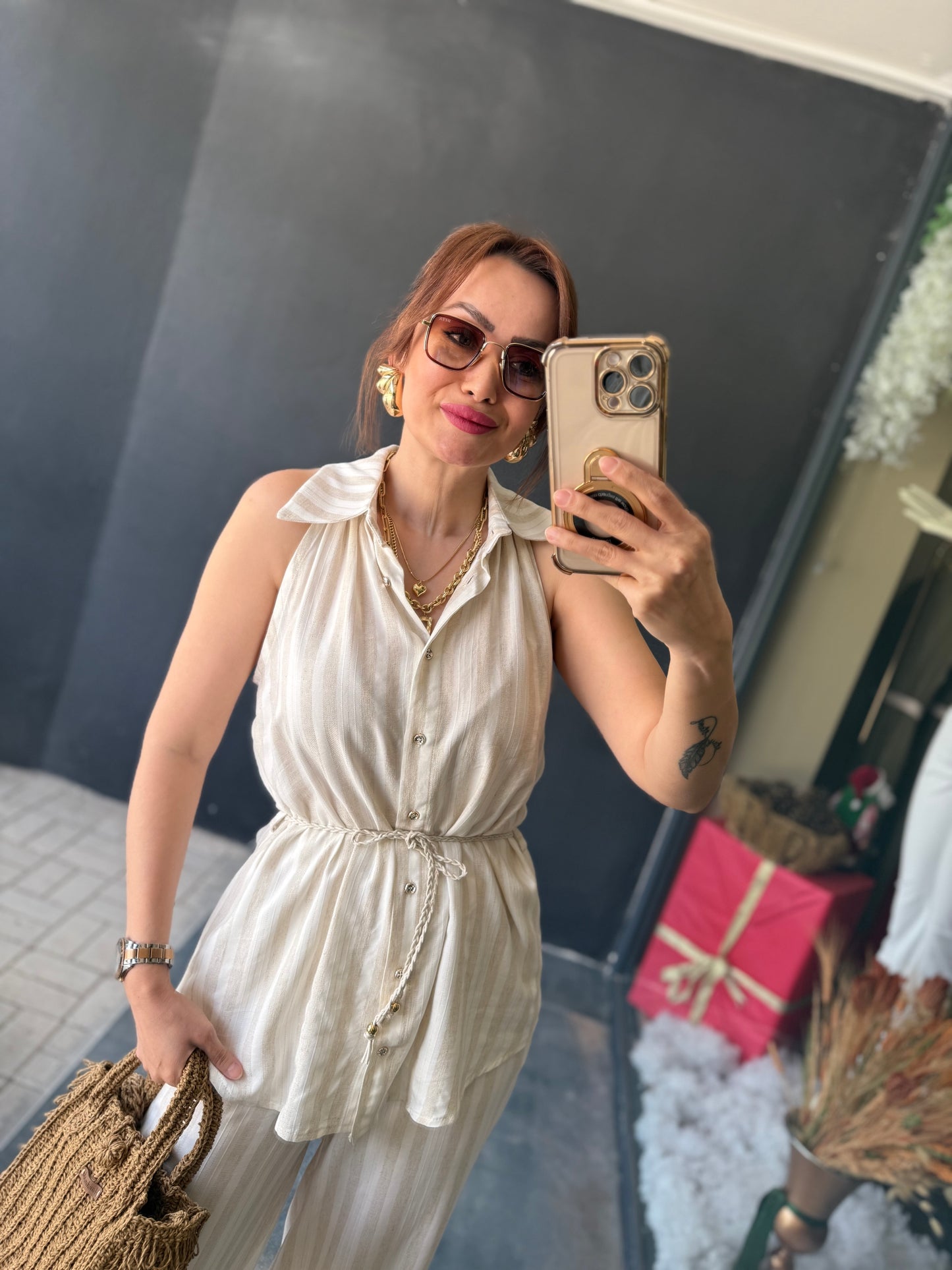 Reyna Pamuklu Keten Takım