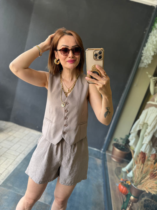 Rey Vizon Yelek & Şort Takım