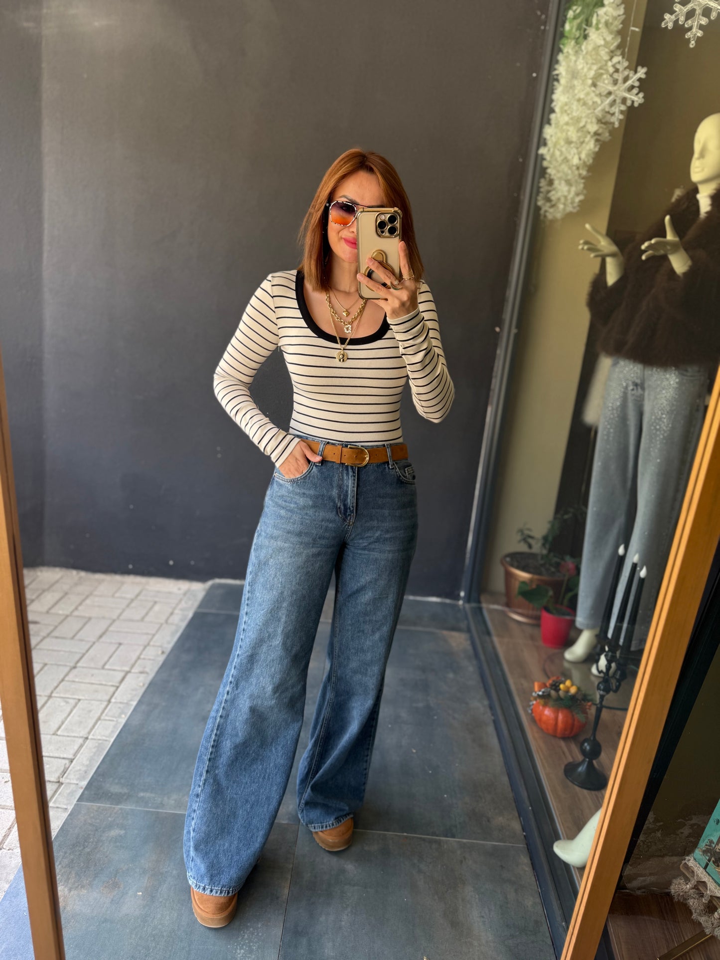 Hayko Çizgili Basic Bluz