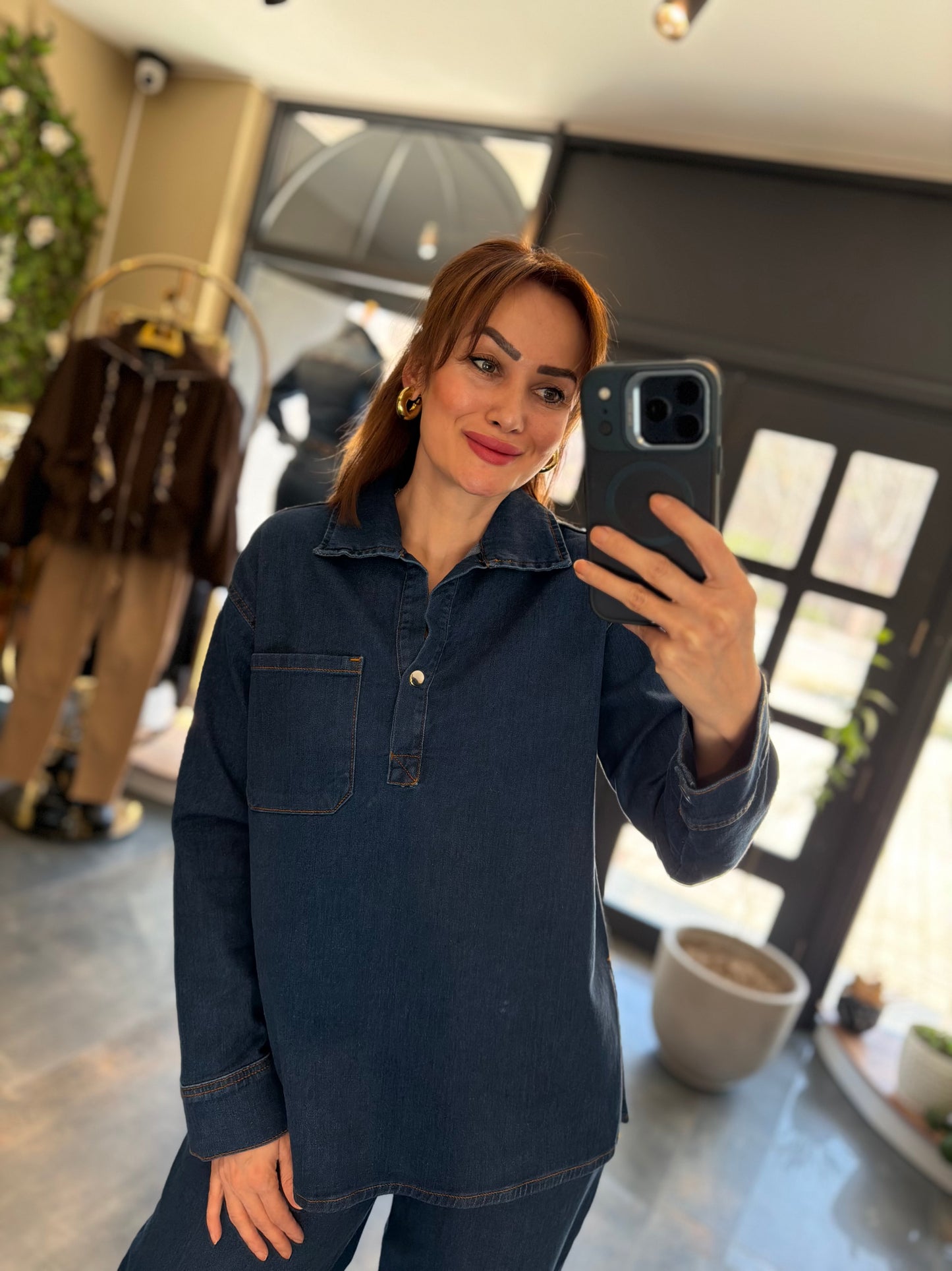 Aleya Jean Gömlek & Pantolon Takım