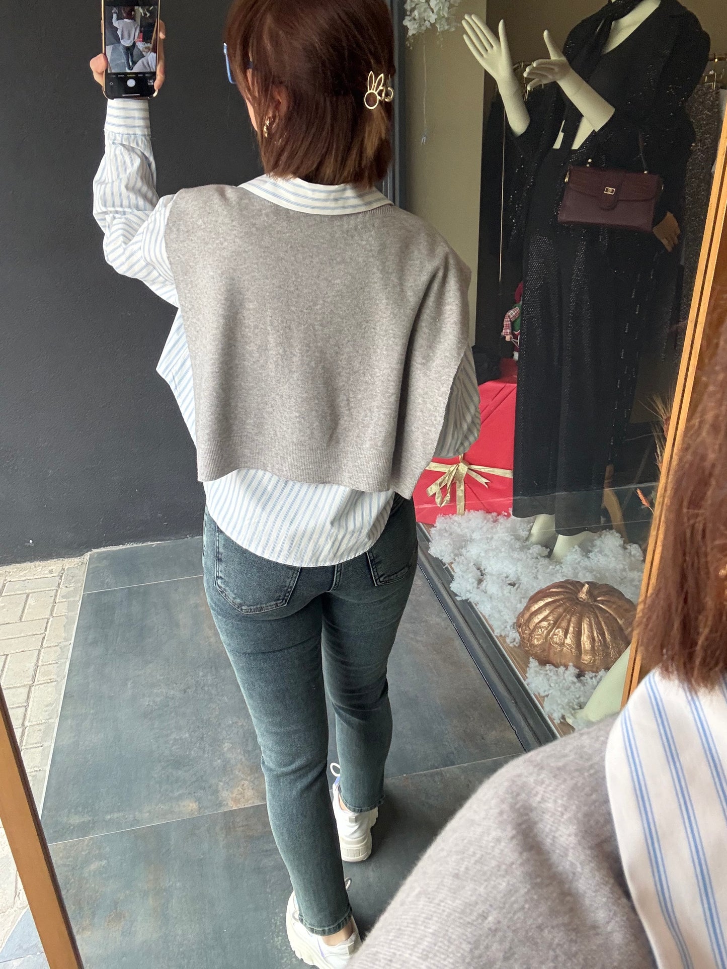 Xlove Oksitli Önden Şeritli Jean