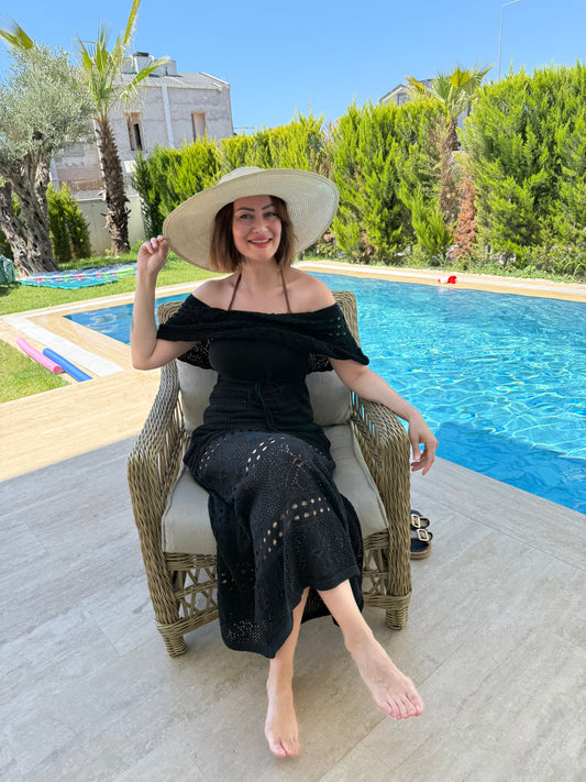 Kenza Siyah Elit Elbise