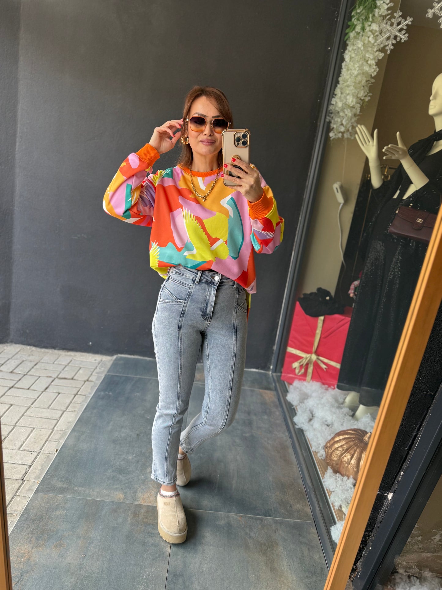 Xlove Buz Önden Şeritli Jean