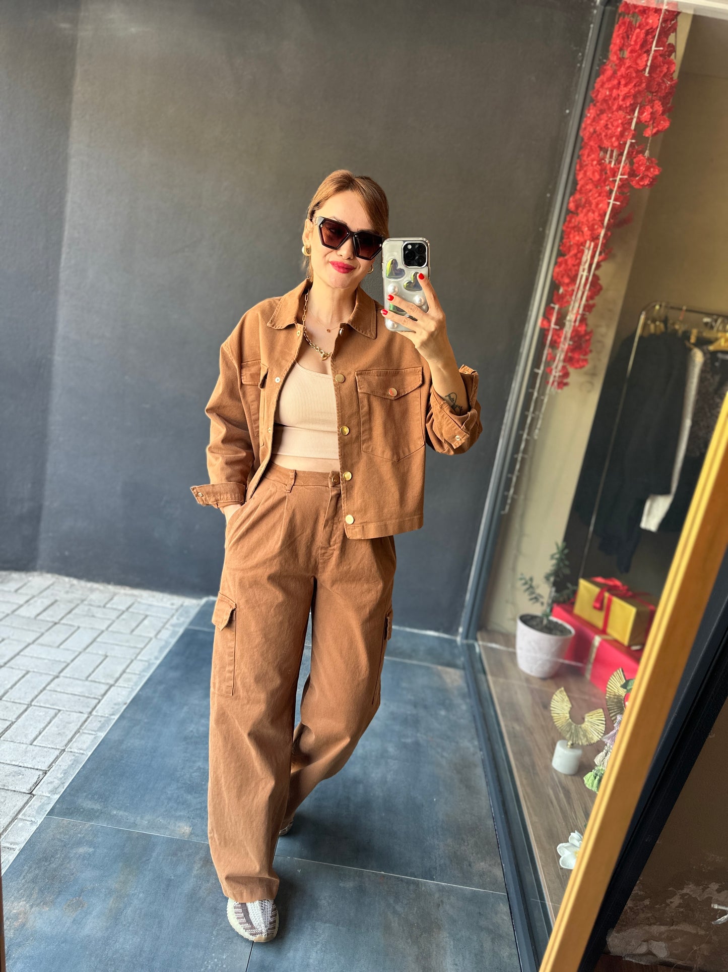 Baisu Camel Jean Ceket