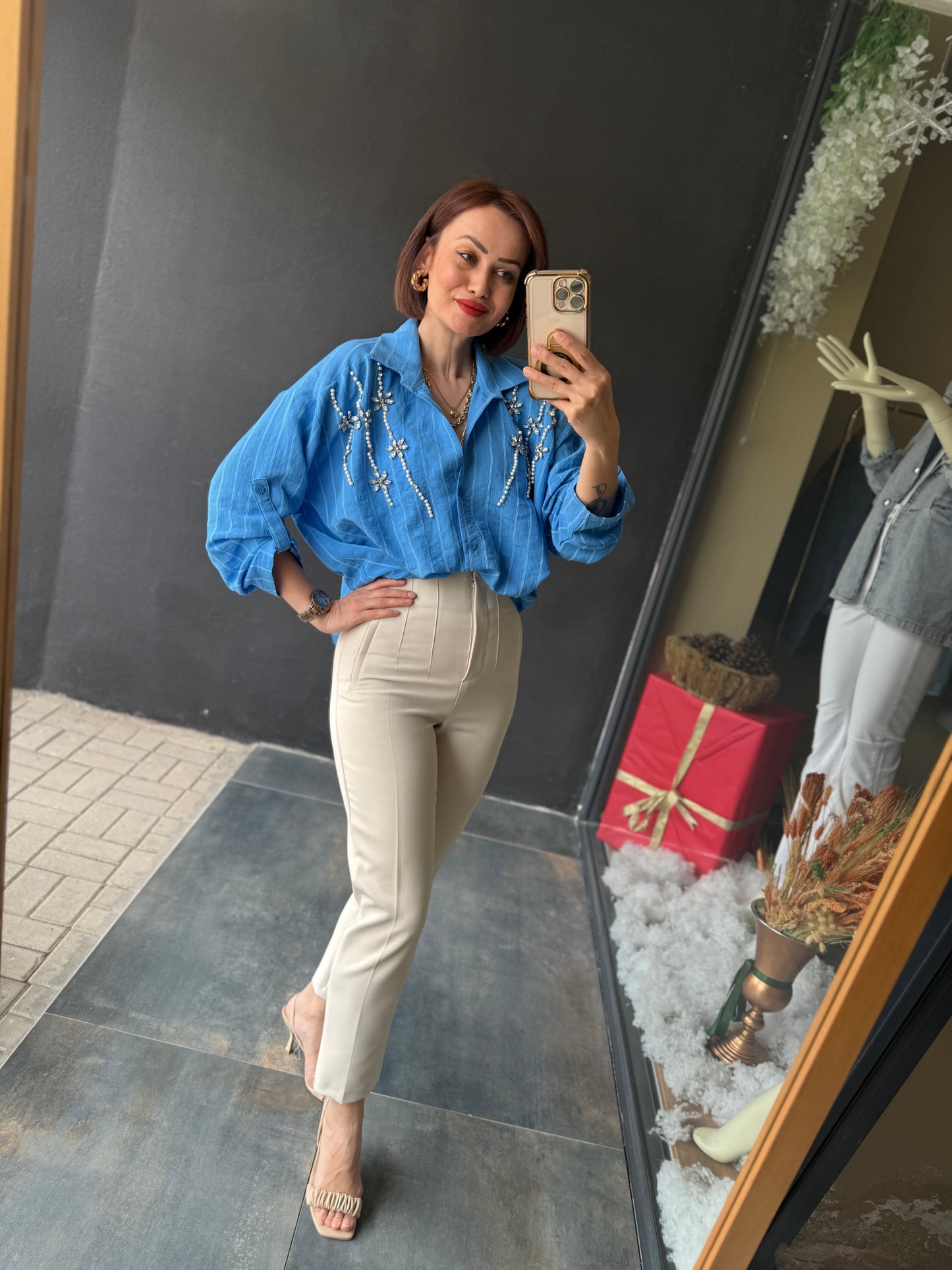 She Taş Pensli Pantolon