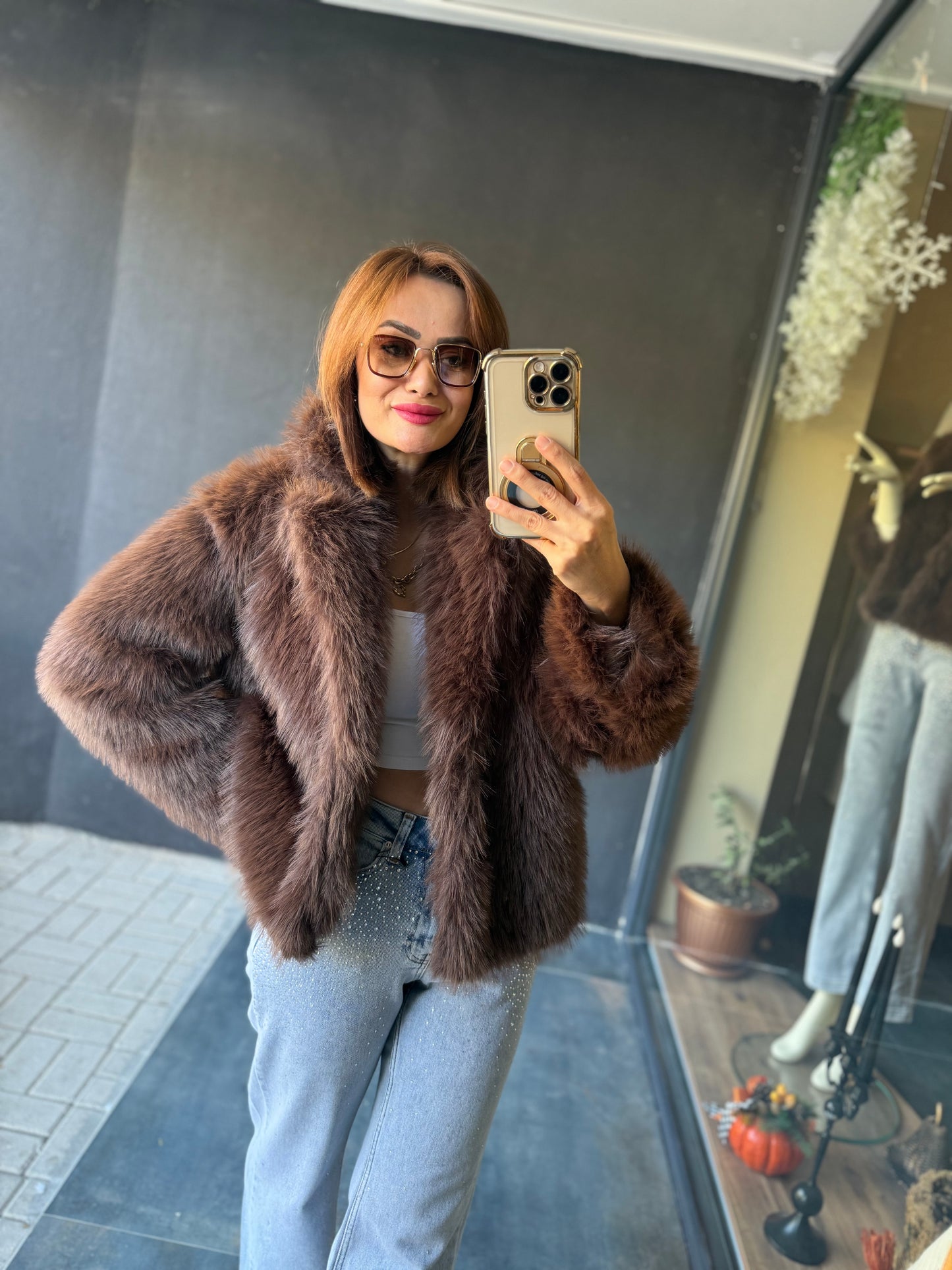 Tablo Kahve Luxury Kürk