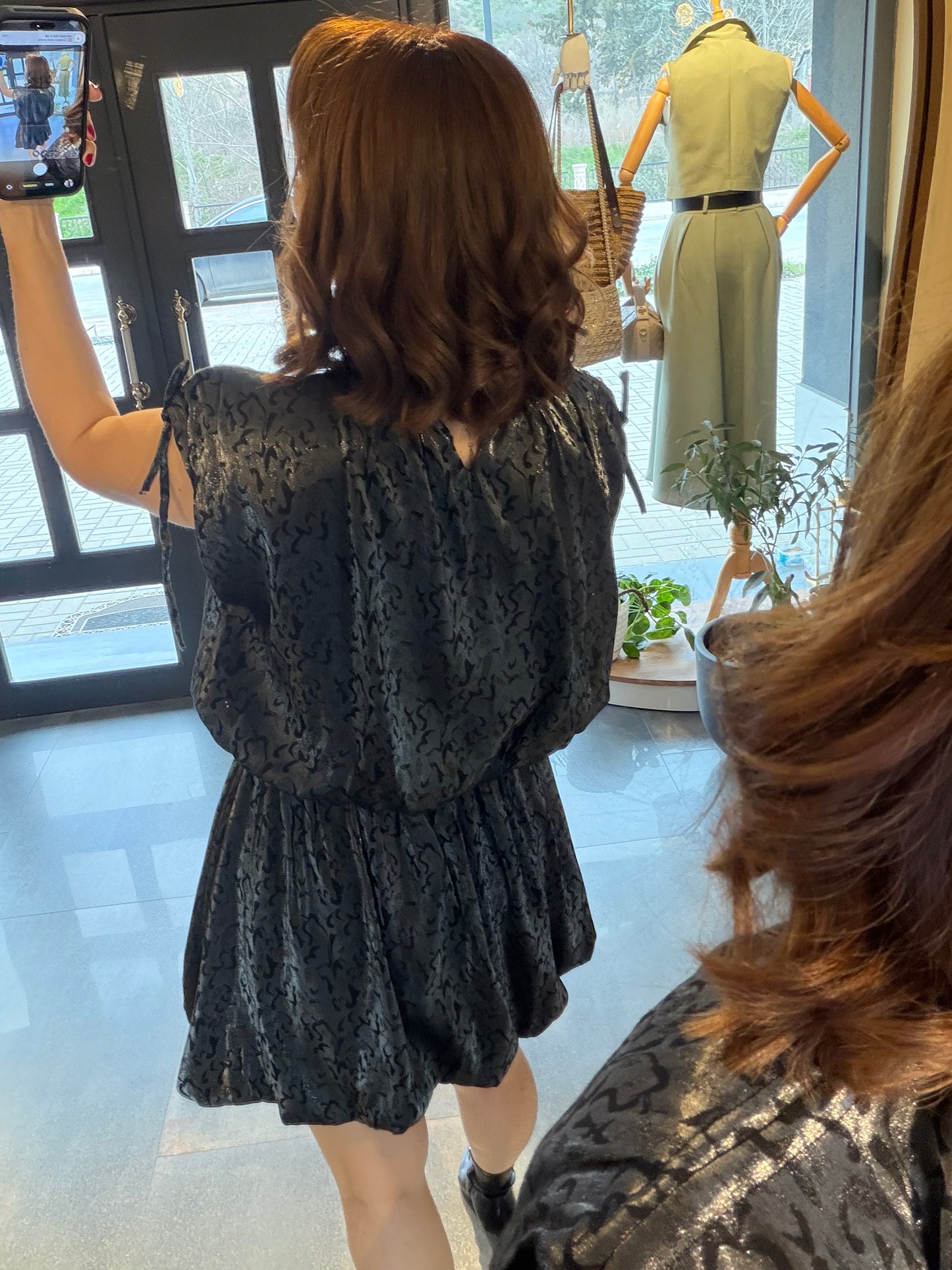 Treyo Gri Balon Elbise