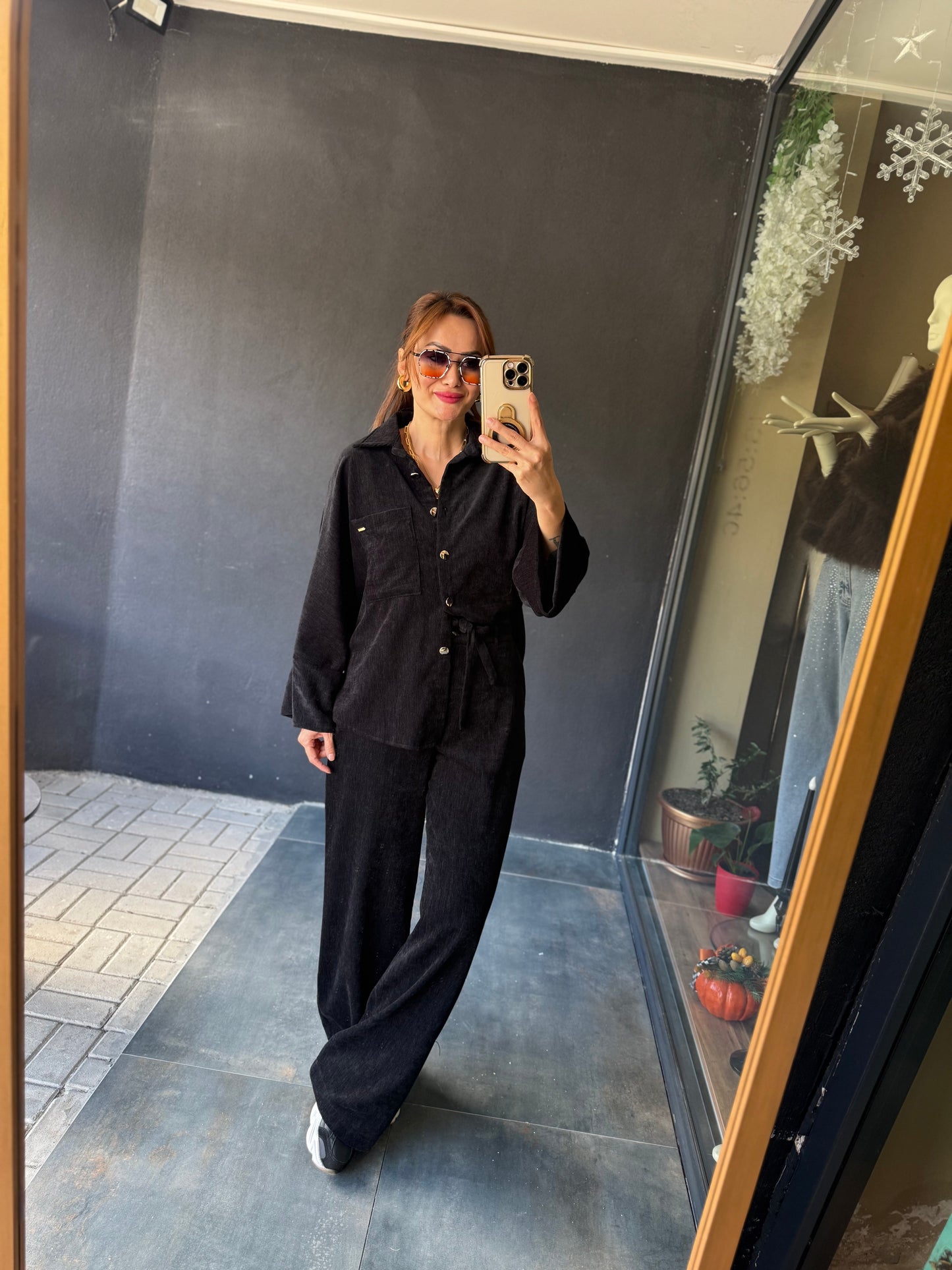 Doriko Siyah Kadife Takım