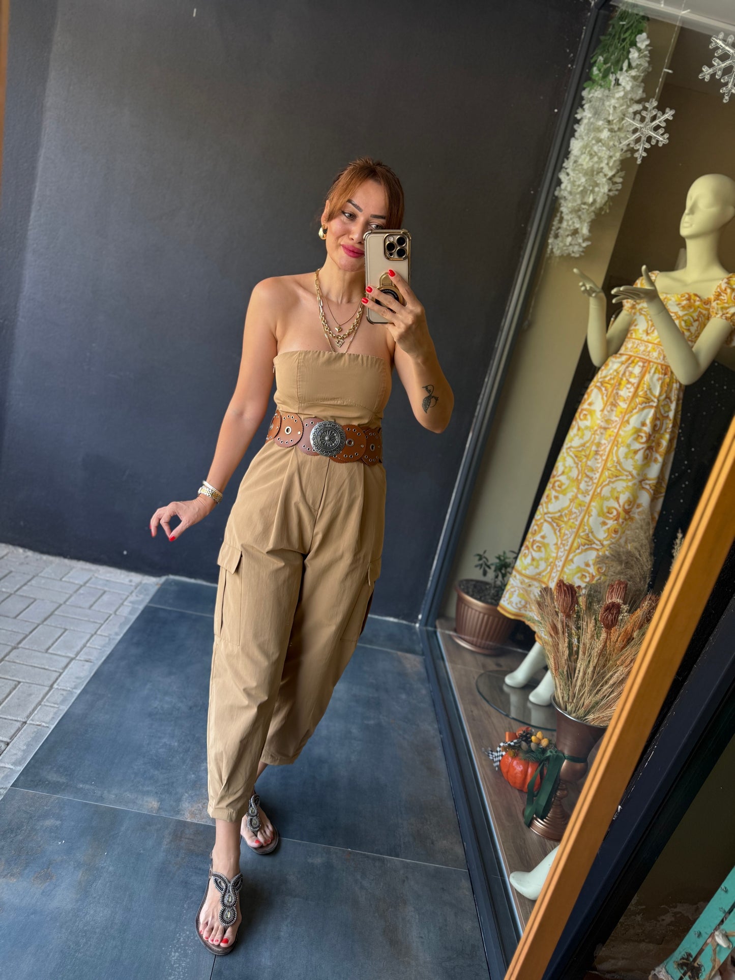 Ateks Straplez Bej Tulum