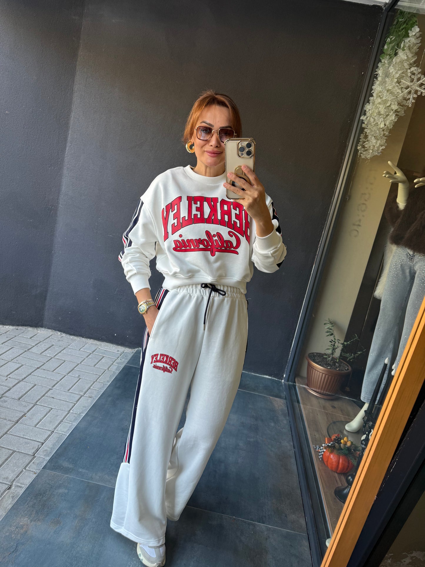 Minty Beyaz Palazzo Eşofman Takımı