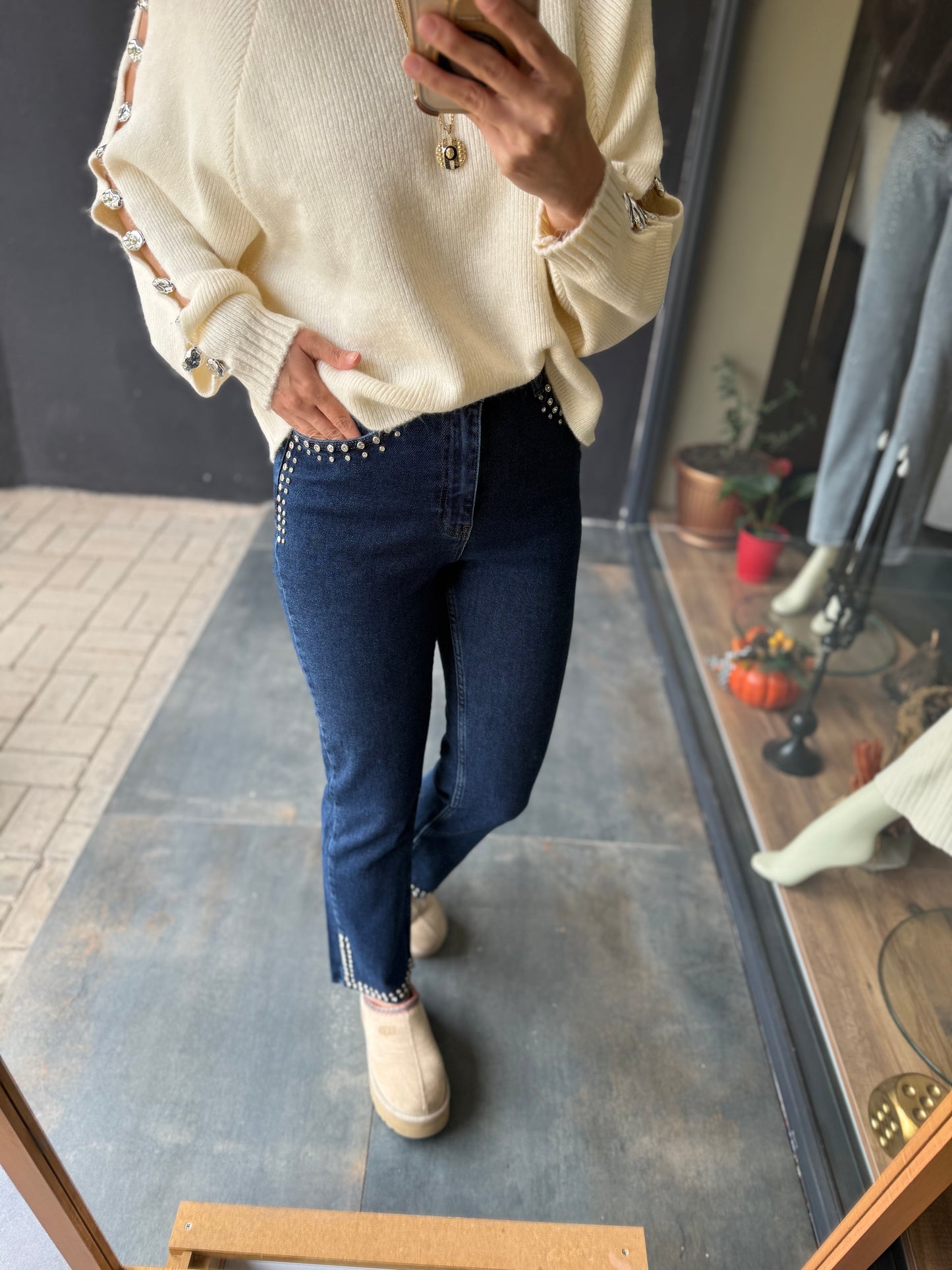 Xlove Çift Drop İşleme Jean