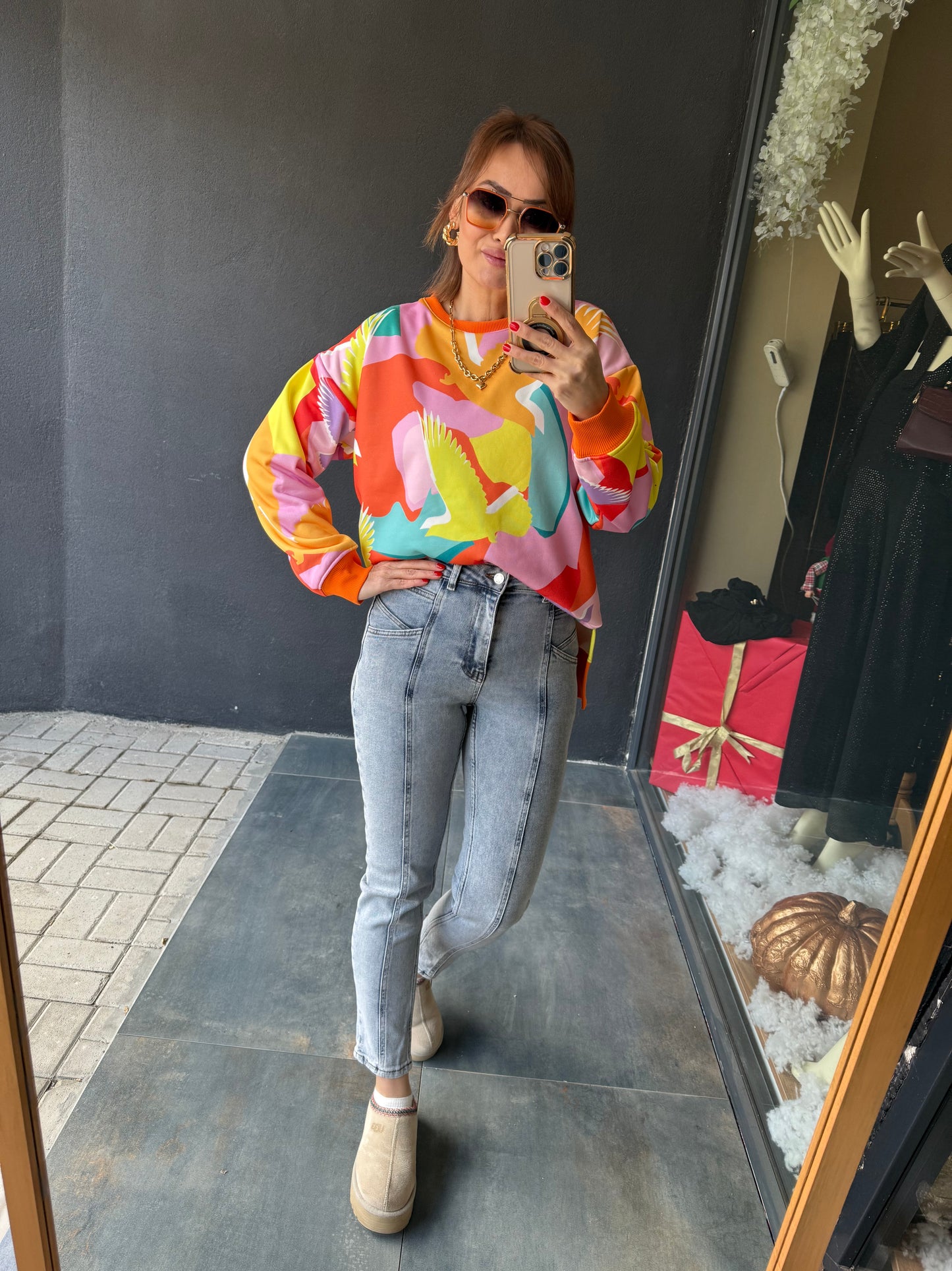 Xlove Buz Önden Şeritli Jean