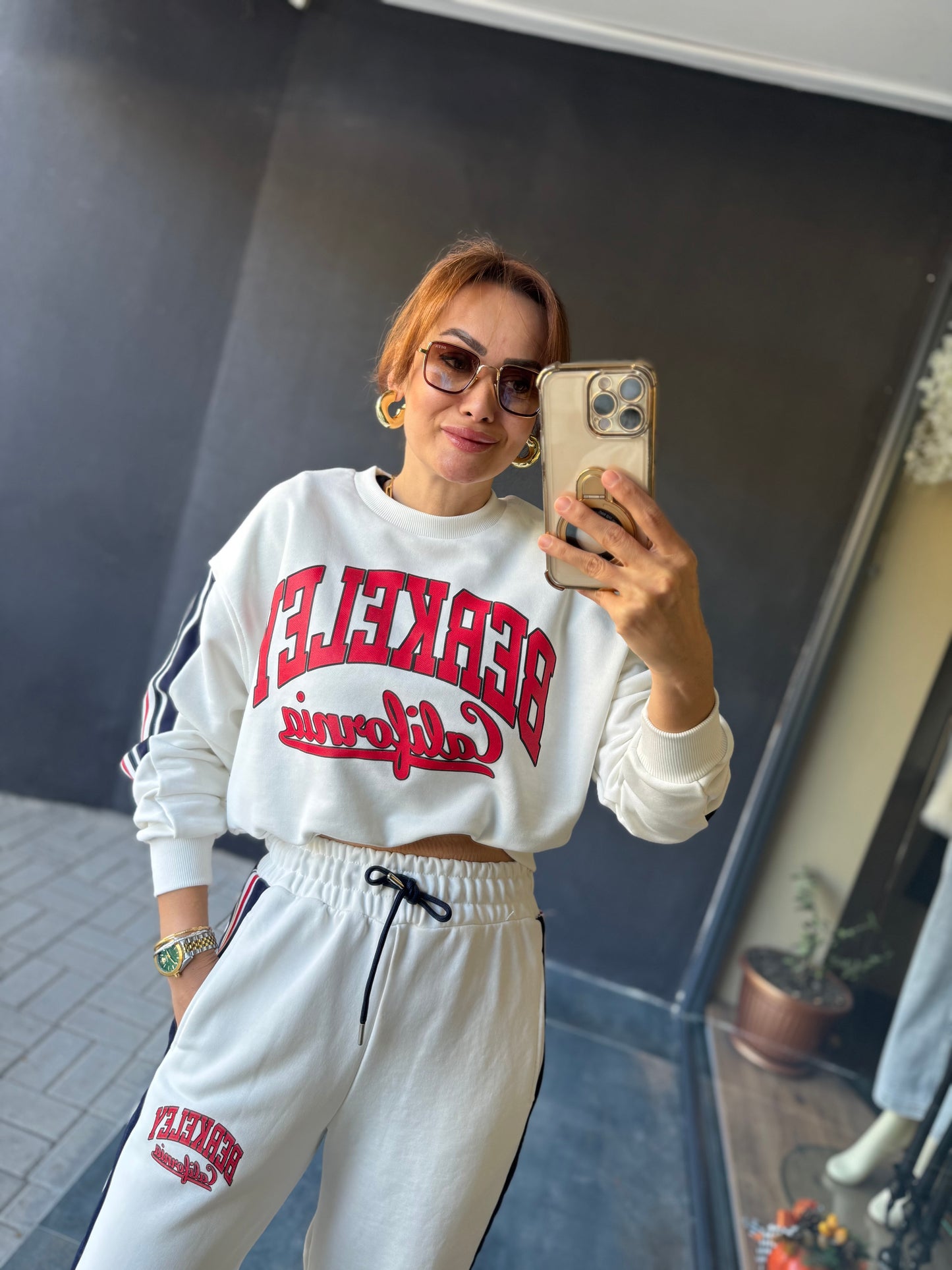 Minty Beyaz Palazzo Eşofman Takımı