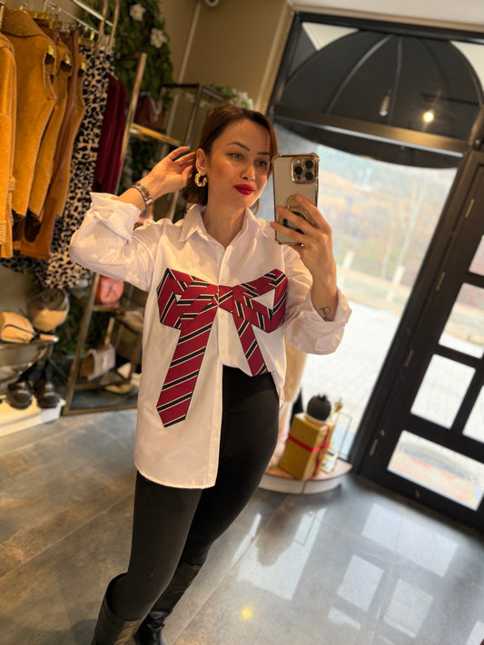 Meky Kurdele Beyaz Gömlek