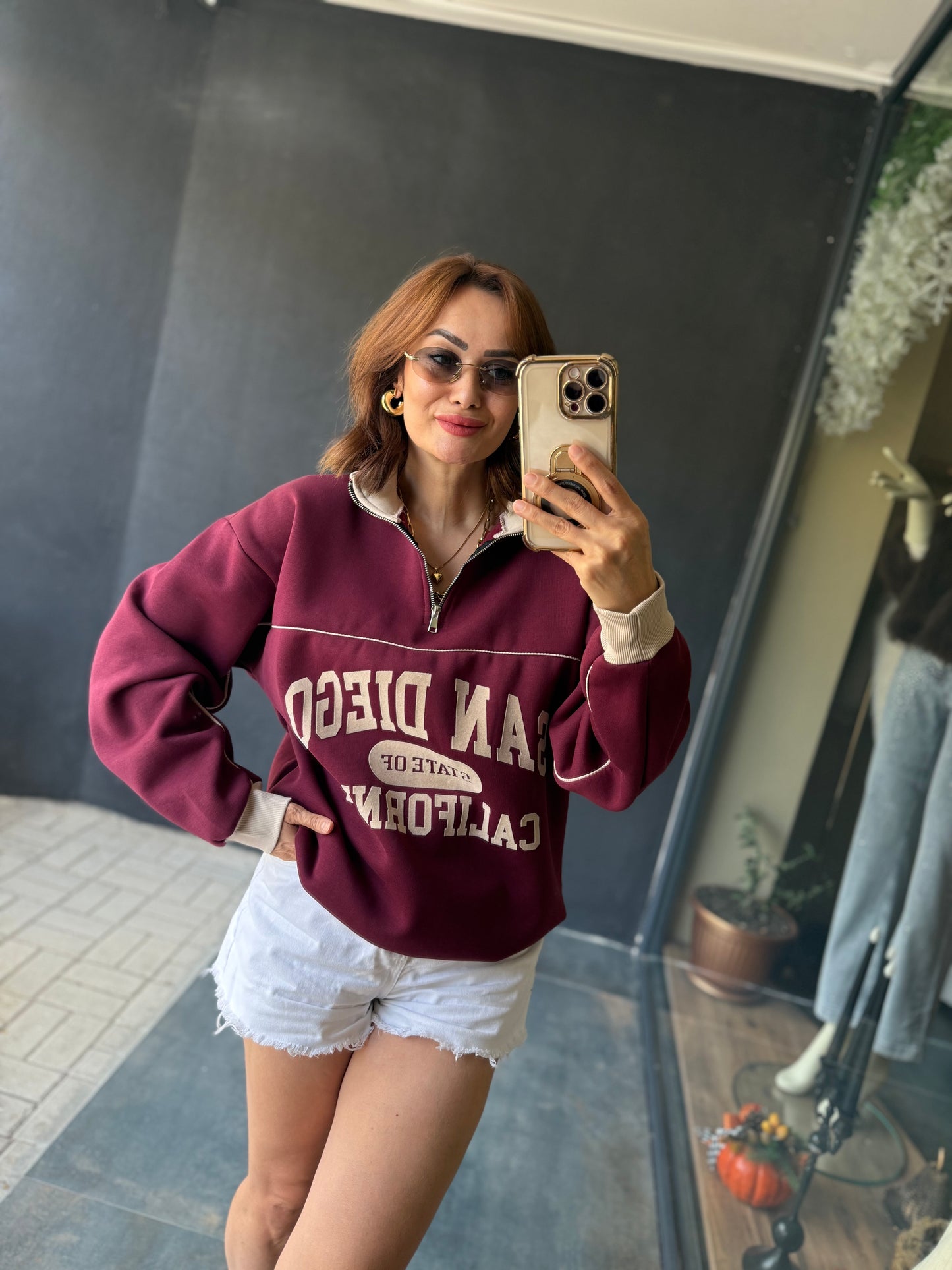 Muvy San Diego Bordo Sweatshirt