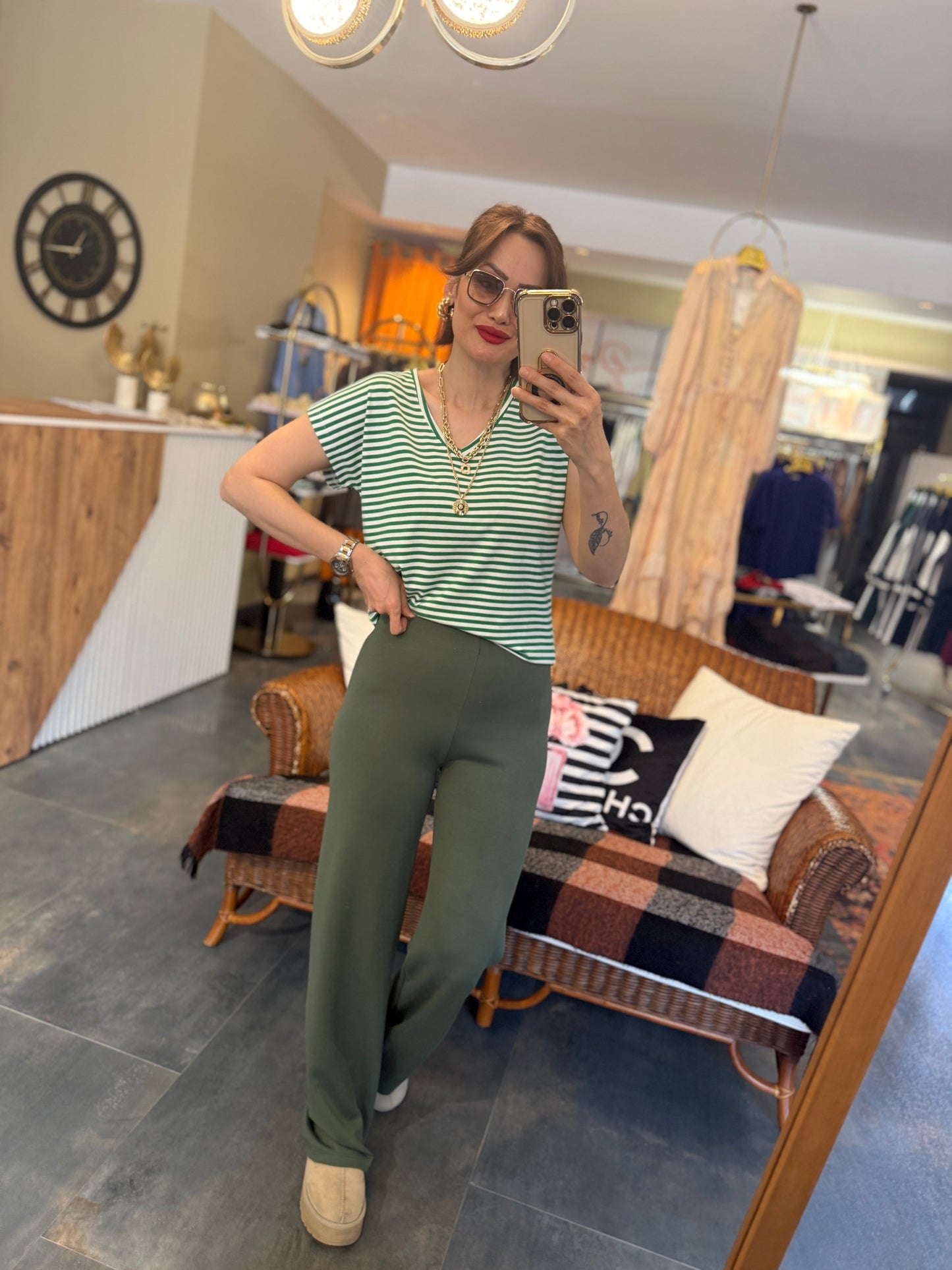 The Secret Yeşil Modal Pantolon