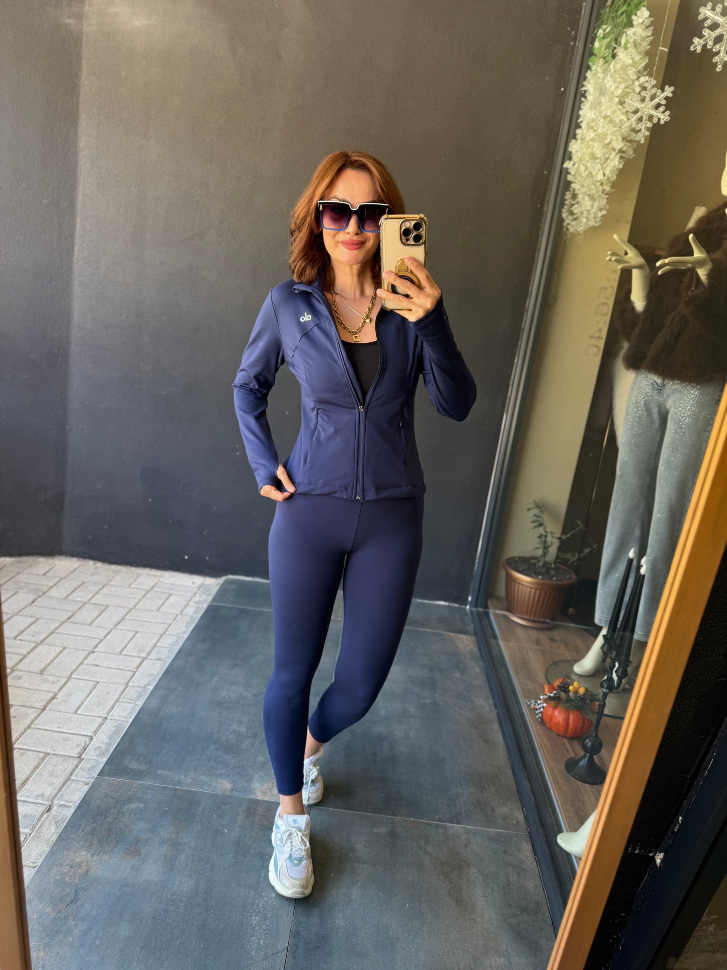 Elen Lacivert Modal Tayt & Sweat Takım