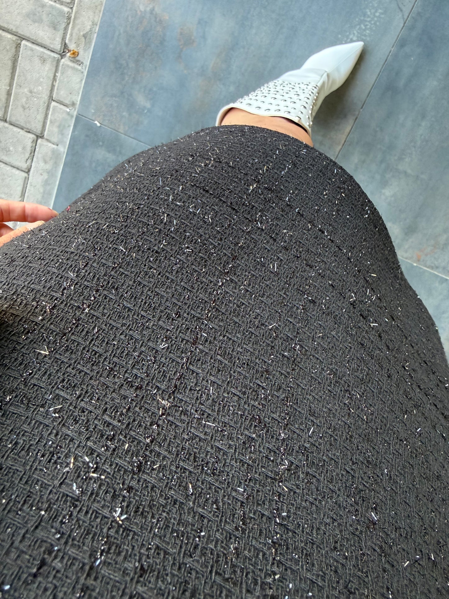 Twitz Siyah Etek & Ceket Takım