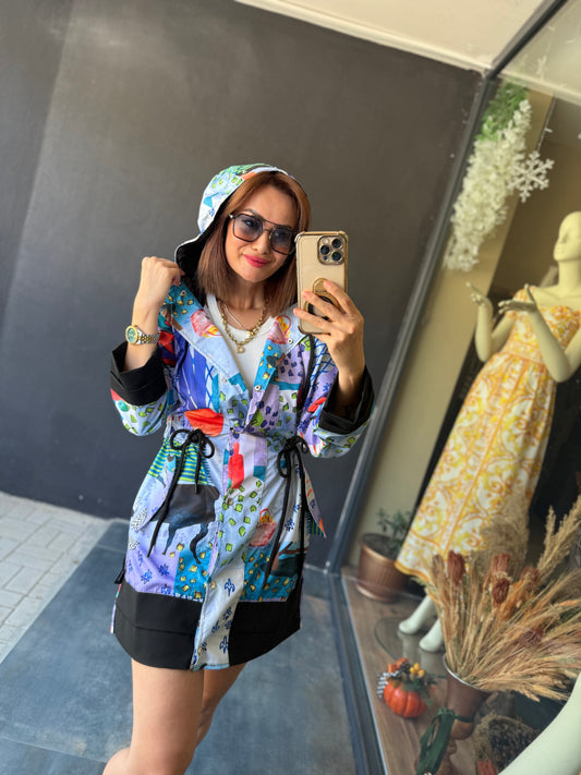 S.c.h Lila Trenchcoat