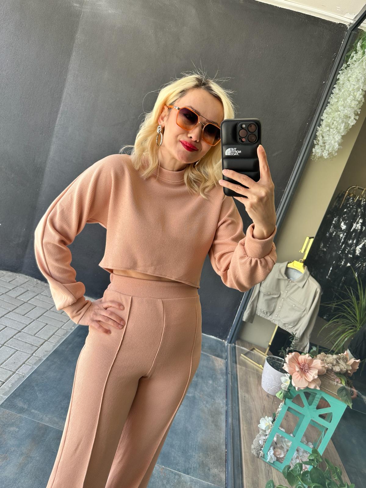 Caddy Fashıon Camel Simli Takım