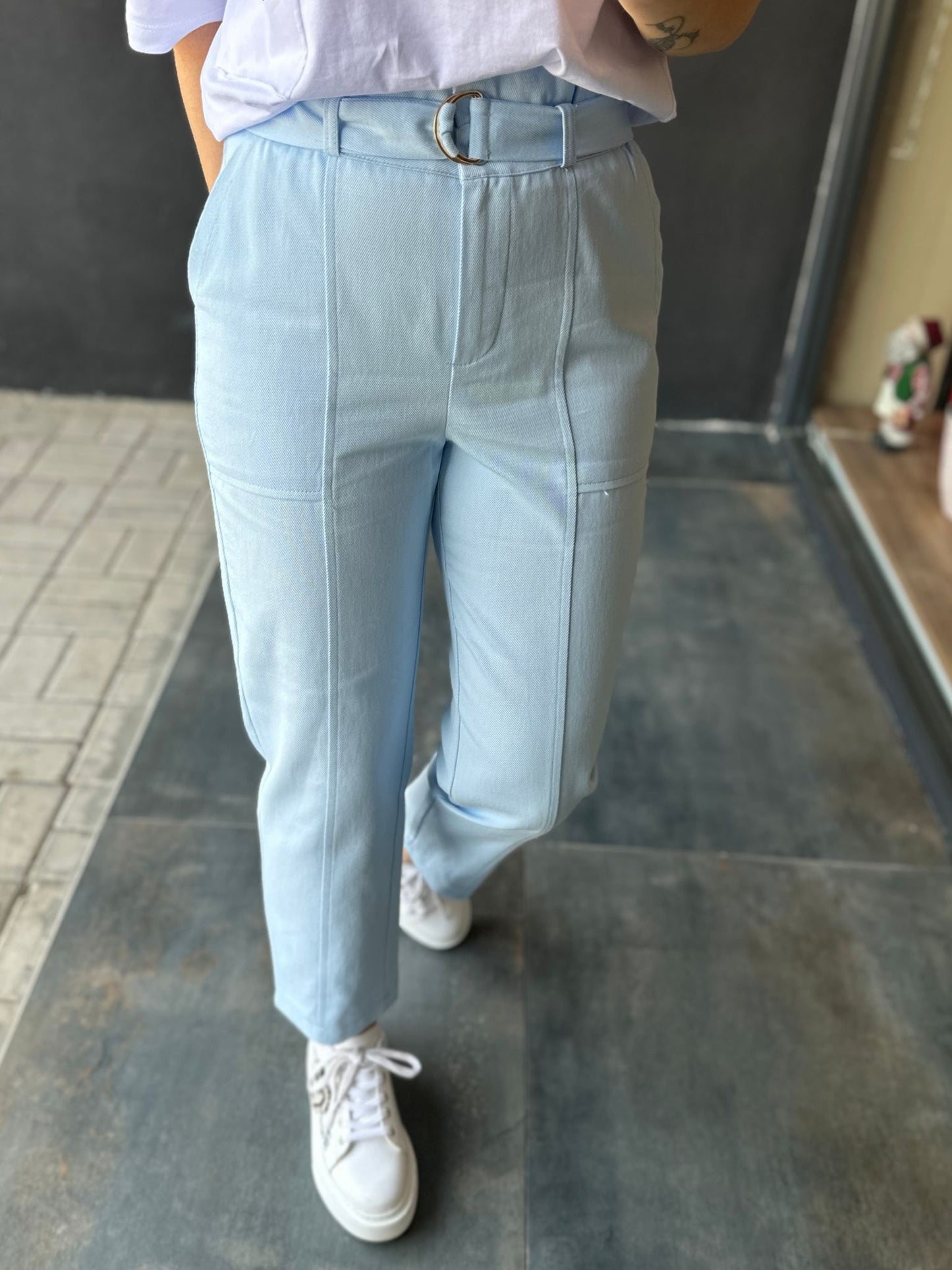 Yare Buz Mavi Pantolon