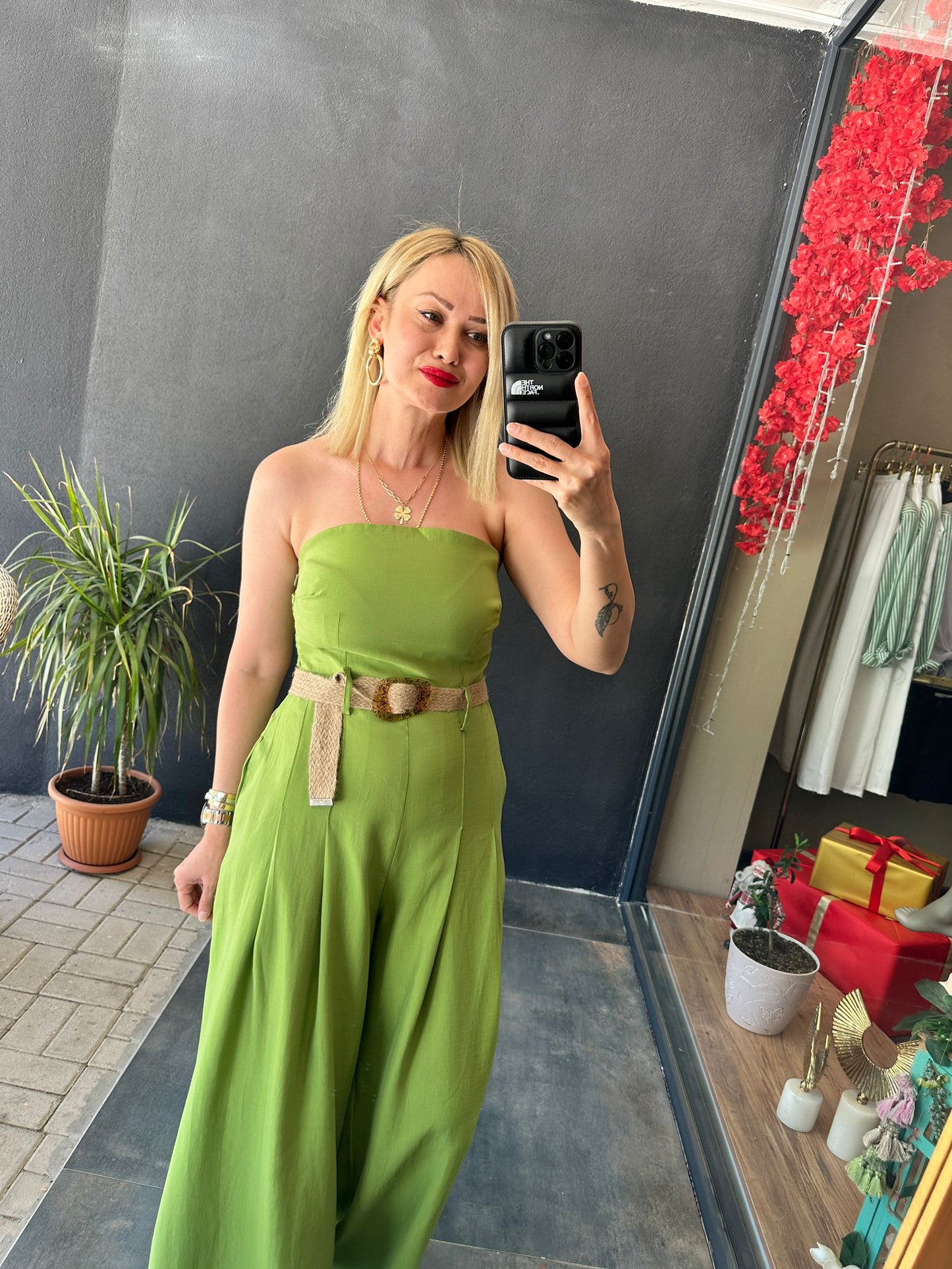 Arjantin Fıstık Keten Tulum