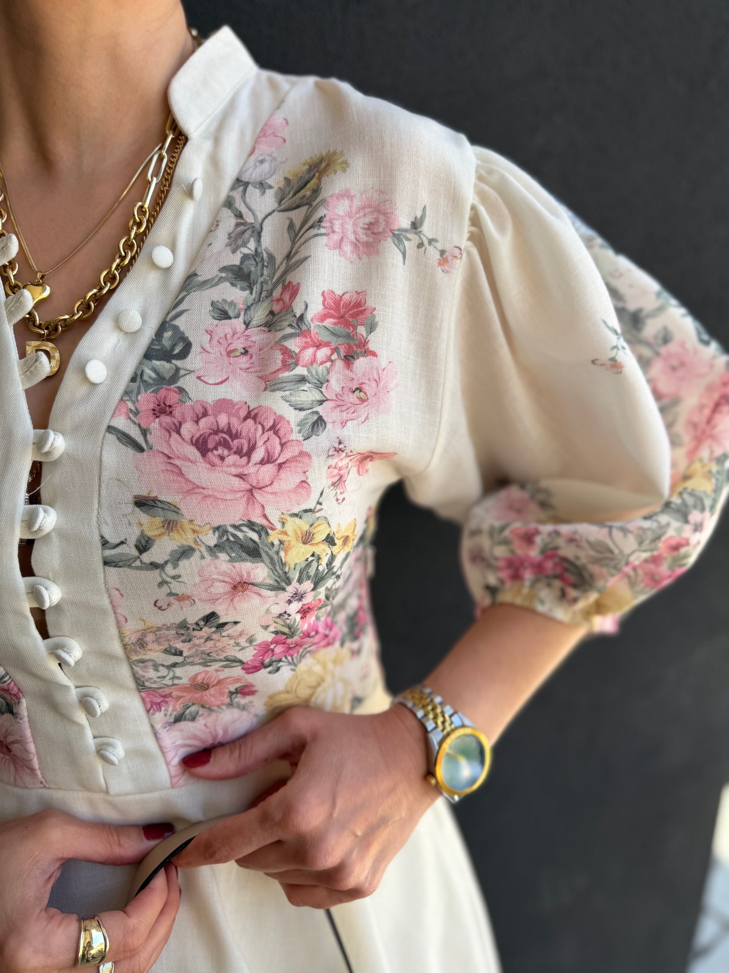 Petit Floral Desen Mini Elbise