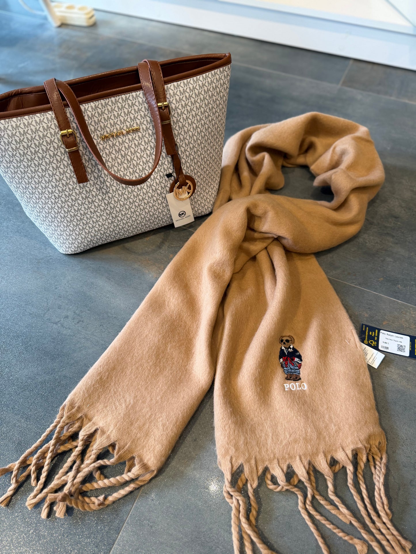 Gustor Camel Peluş Atkı