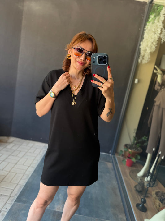 Wear Siyah Basic Elbise