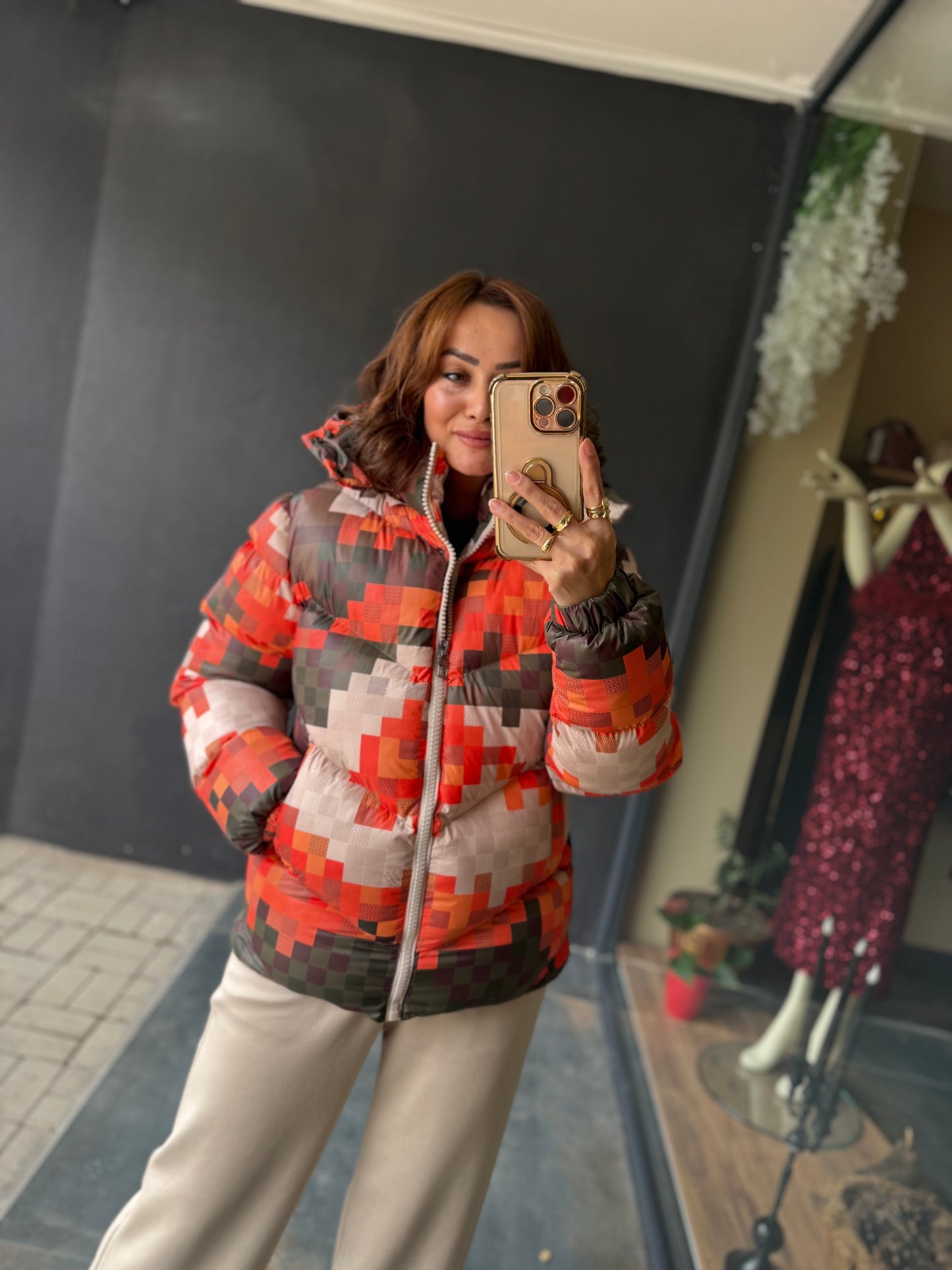 Ayny Turuncu Unisex Şişme Mont