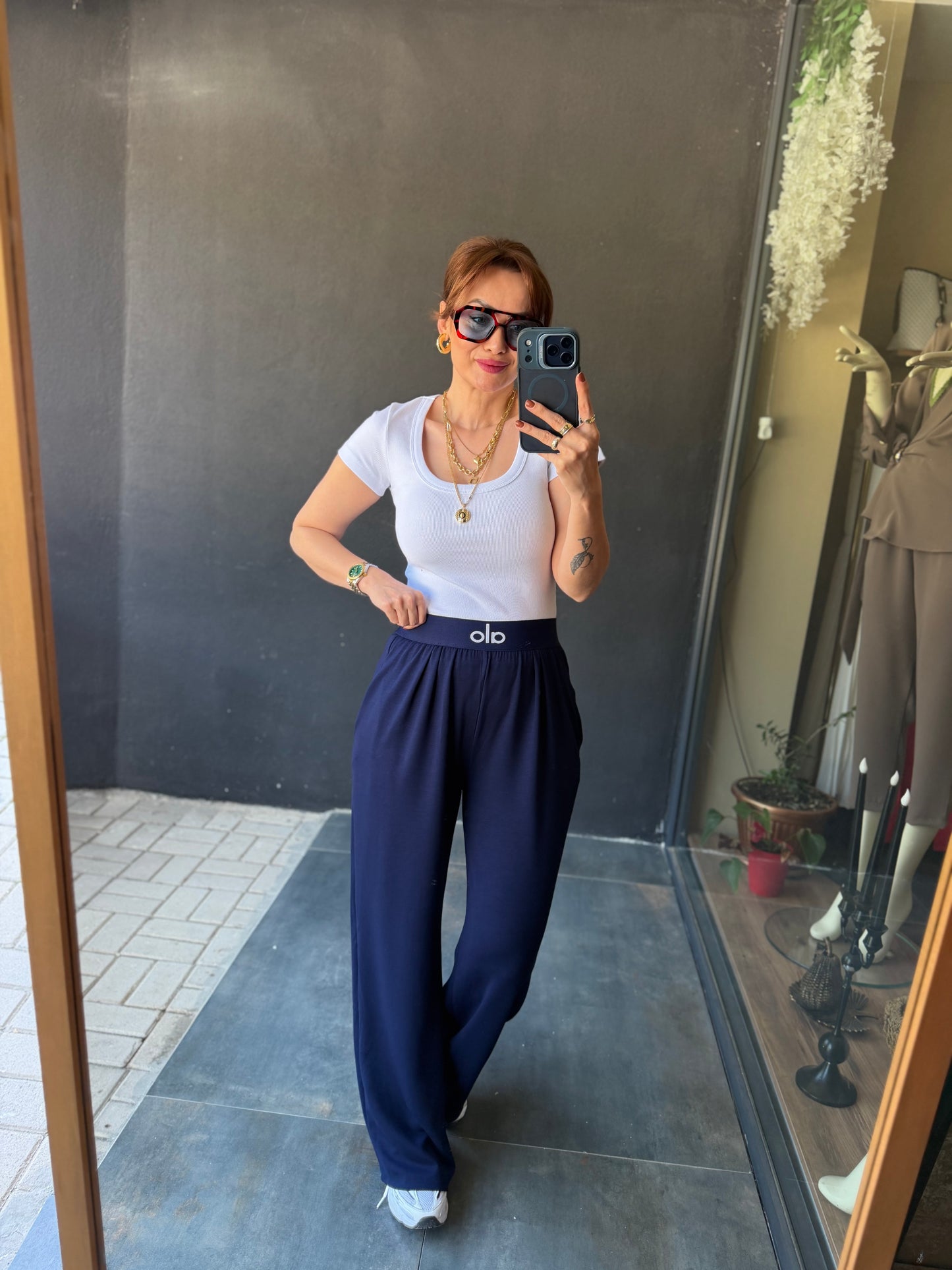 Dumpi Lacivert Modal Spor Pantolon