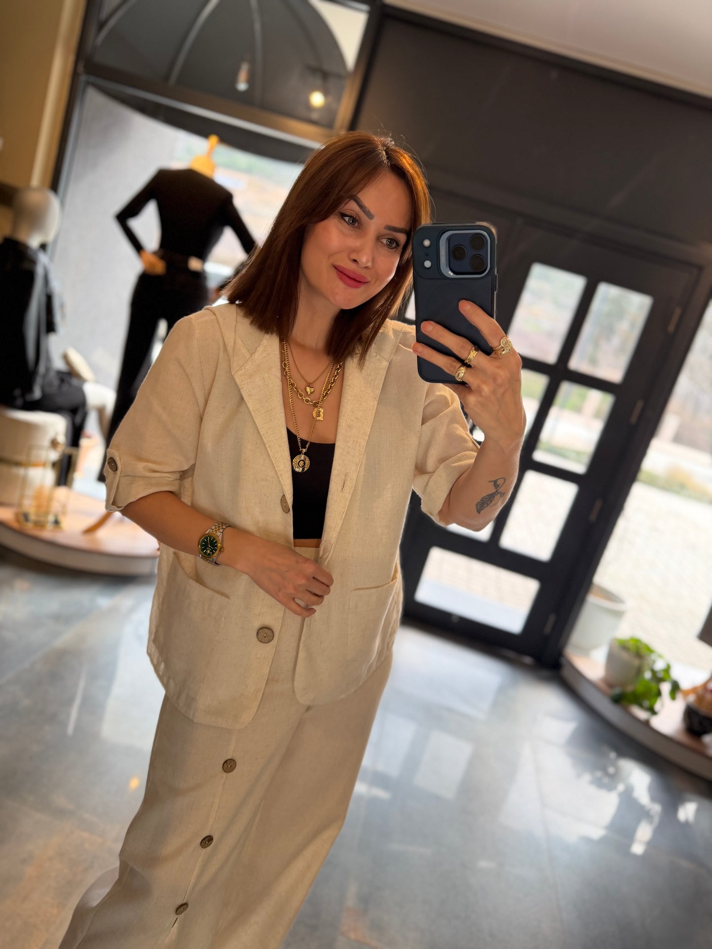 Young Keten Ceket &Pantolon Takımm