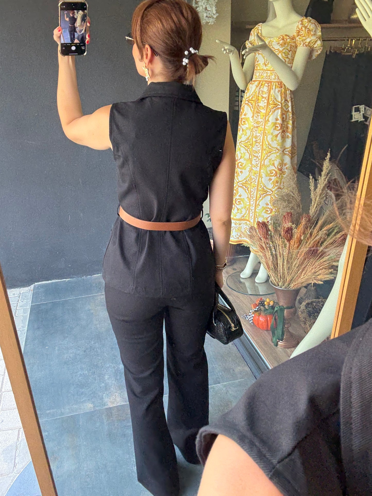 Hıty Siyah Jean Yelekli Takım