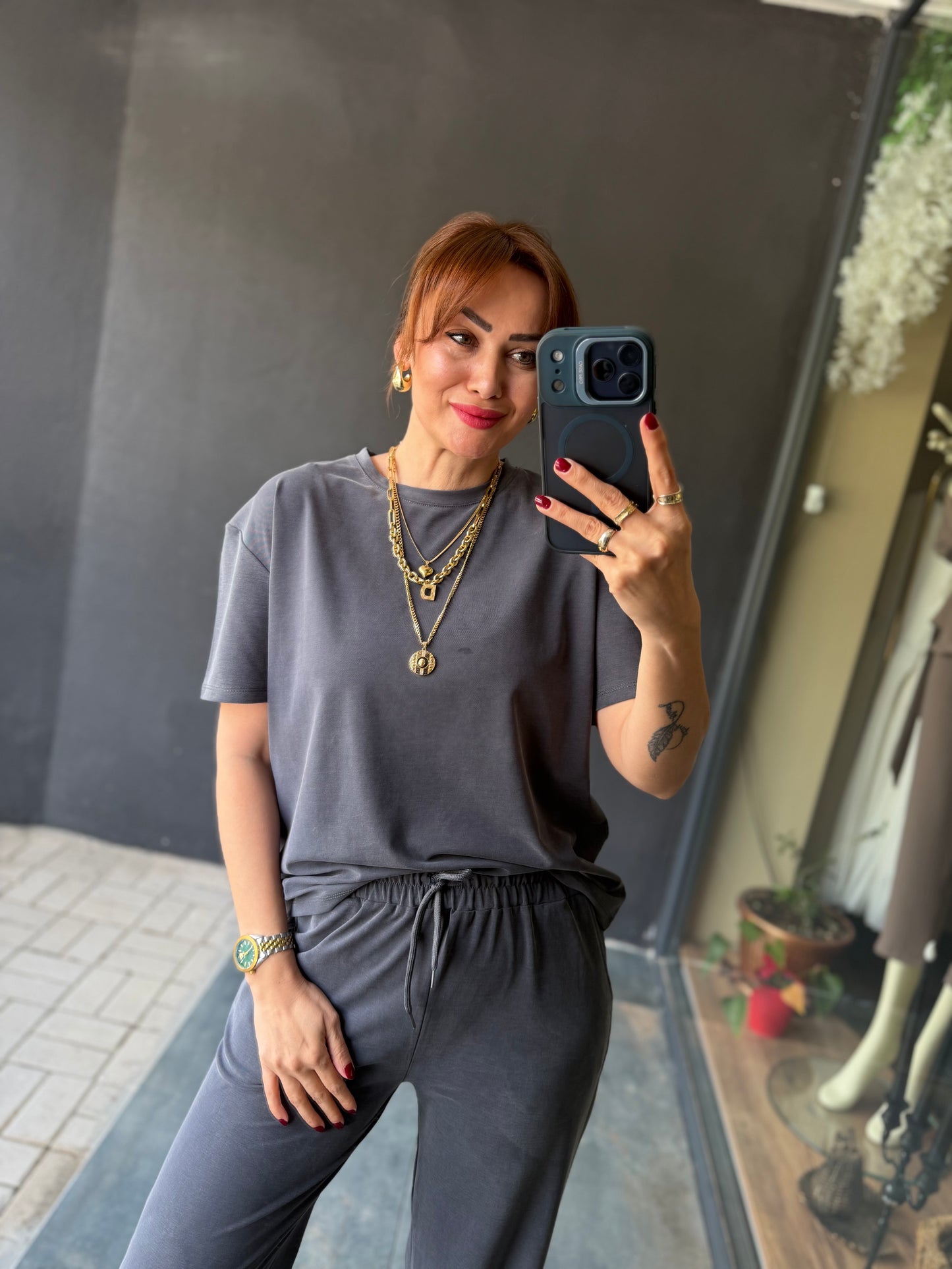 Anita Gri Tensel Takım