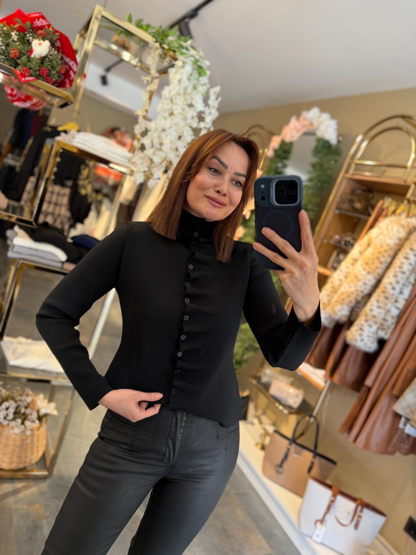 Vestido Elit Triko Siyah Bluz