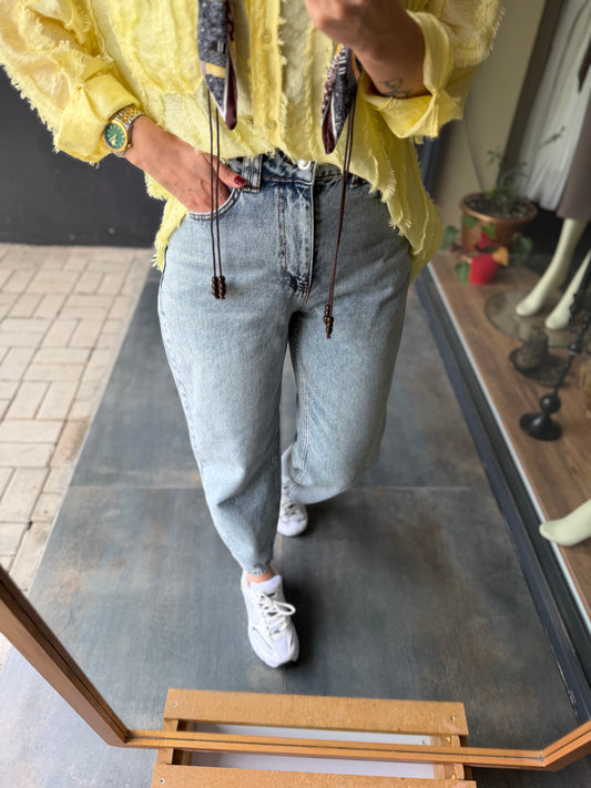 Xlove Buz Mavi Baggy Pantolon