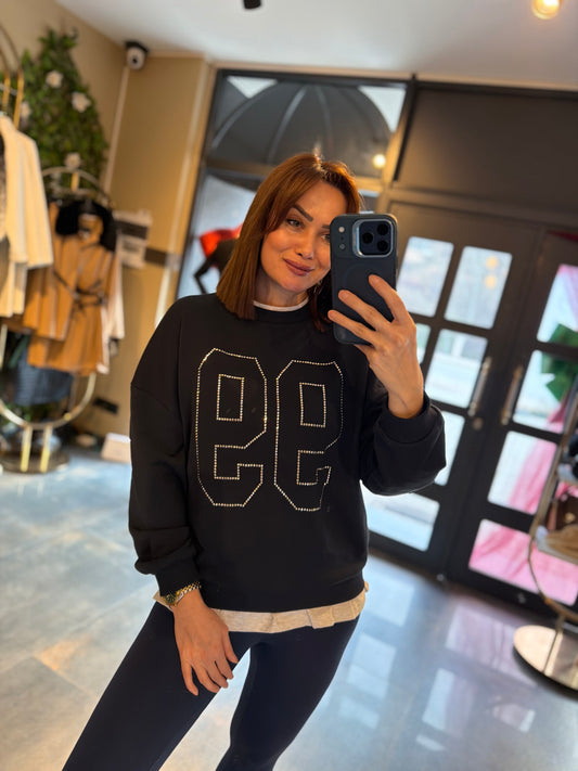 Jotila Pamuk Lacivert Sweat