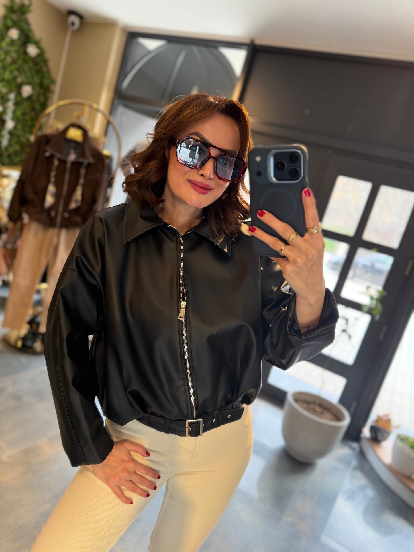 Lenna Siyah Bf Deri Ceket