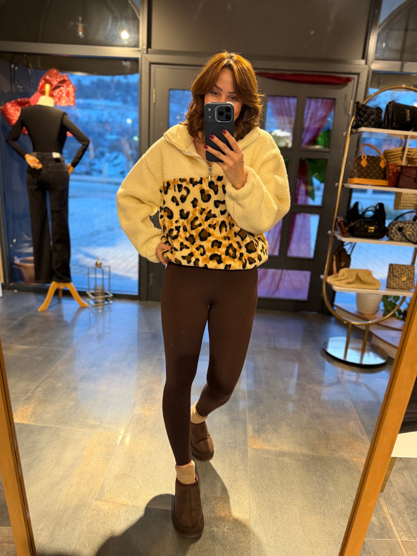Mzr Leopar Peluş Sweat