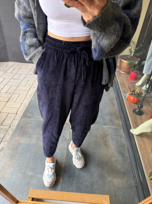 Sory Lacivert Kadife Pantolon