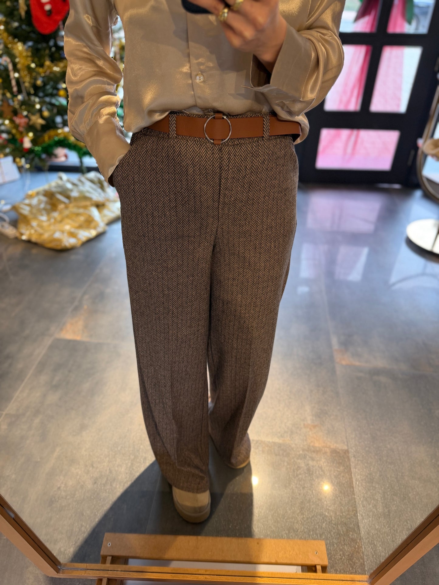 Carina Bej Kaşe Pantolon