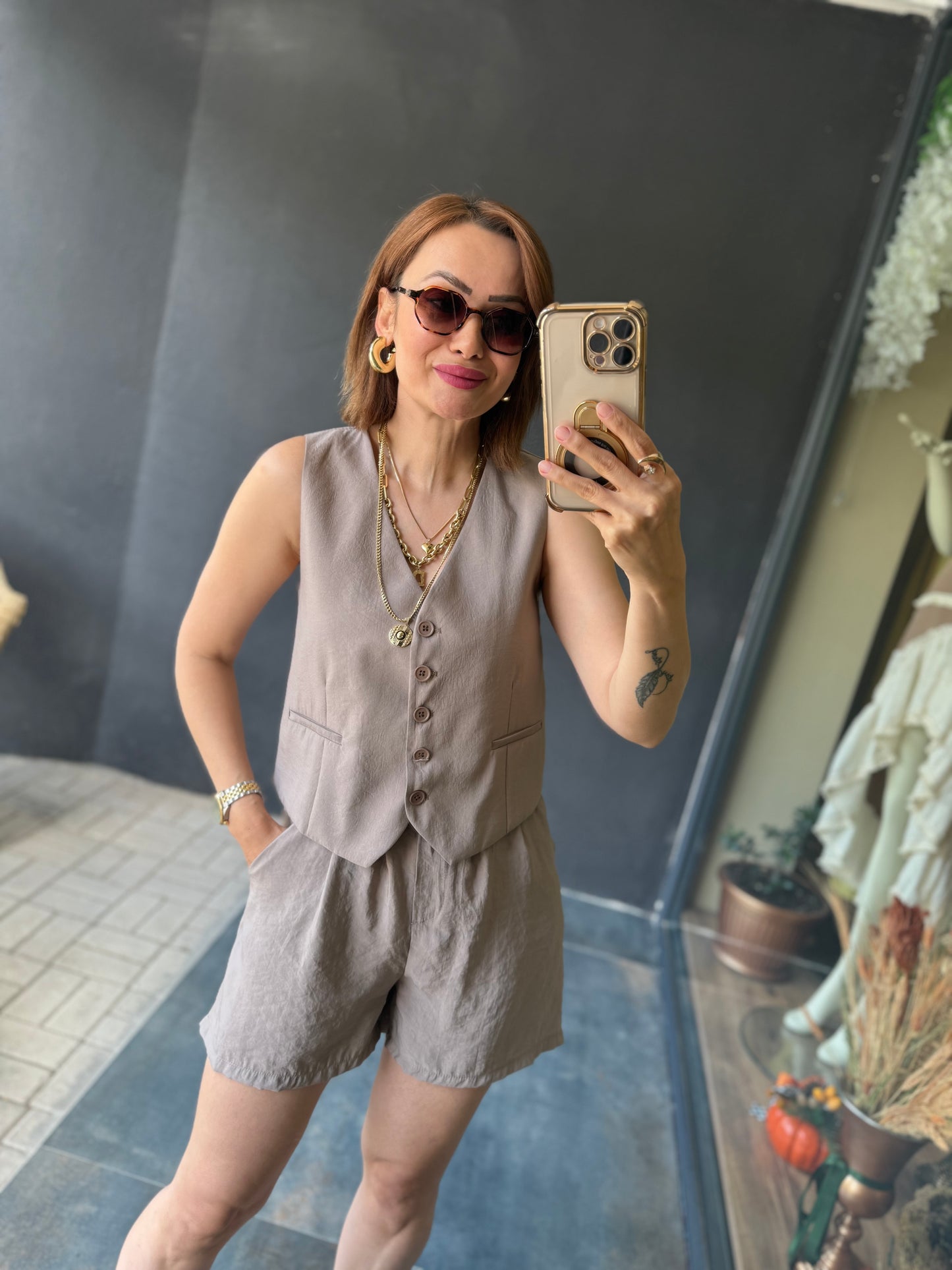 Rey Vizon Yelek & Şort Takım